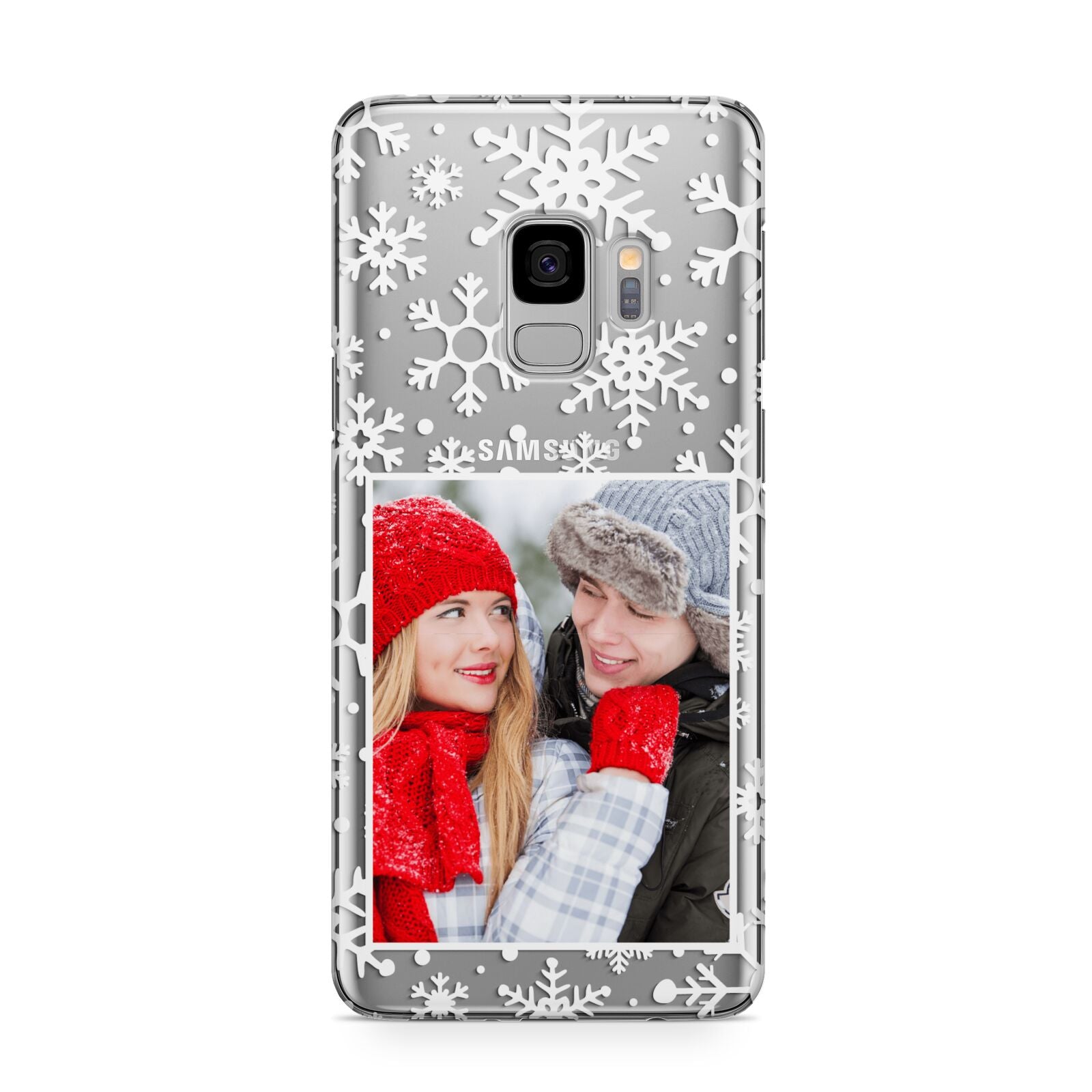 Christmas Snowflake Personalised Photo Samsung Galaxy S9 Case