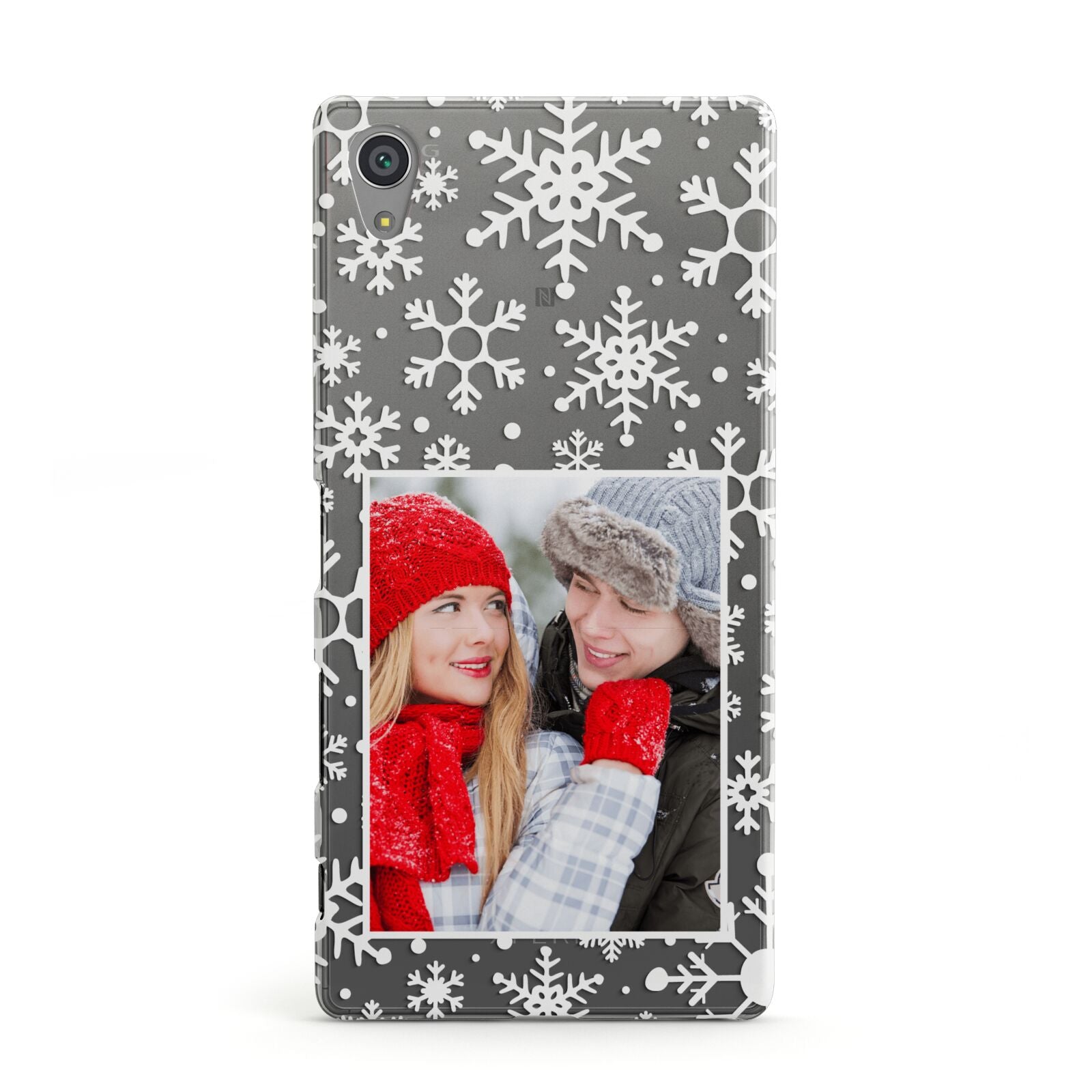 Christmas Snowflake Personalised Photo Sony Xperia Case