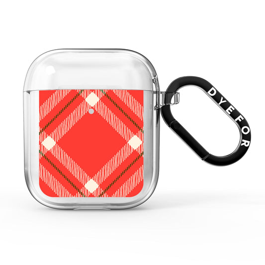 Christmas Tartan AirPods Clear Case