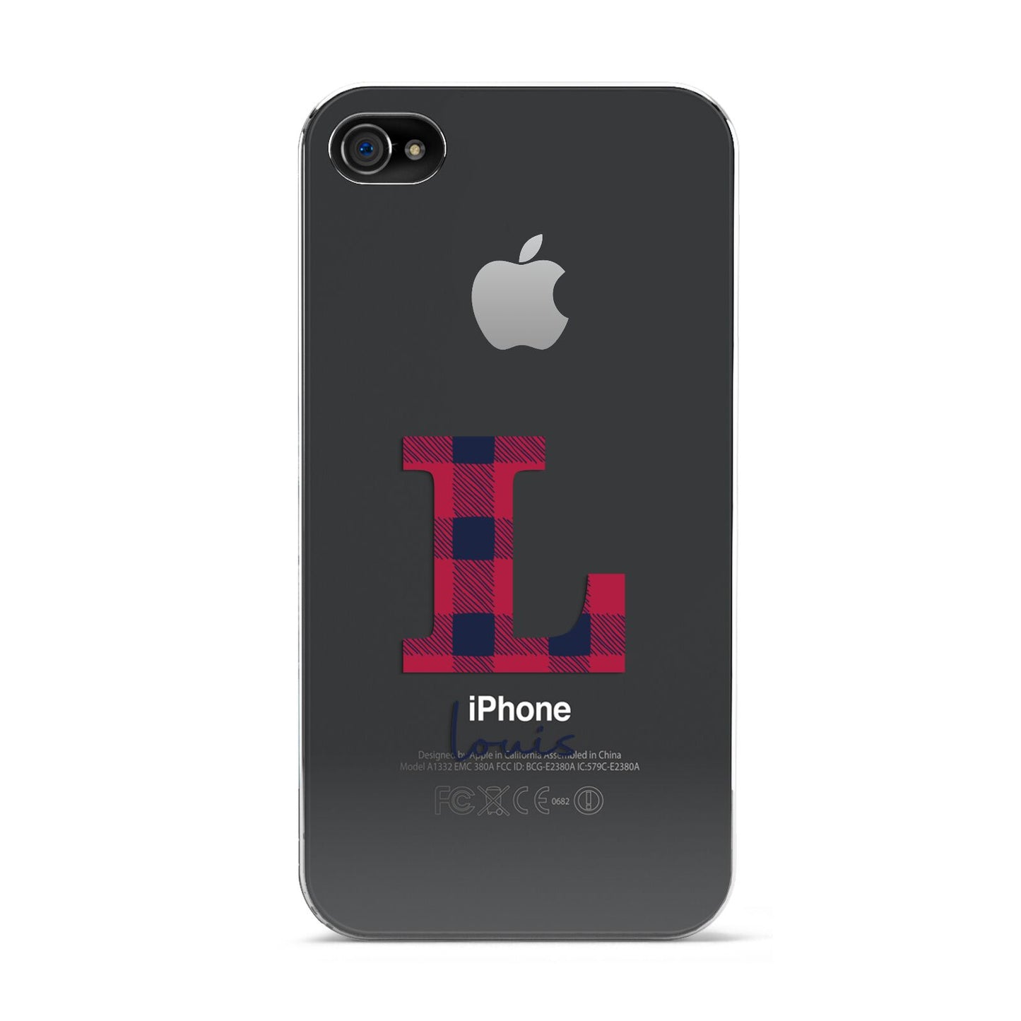 Christmas Tartan Personalised Apple iPhone 4s Case