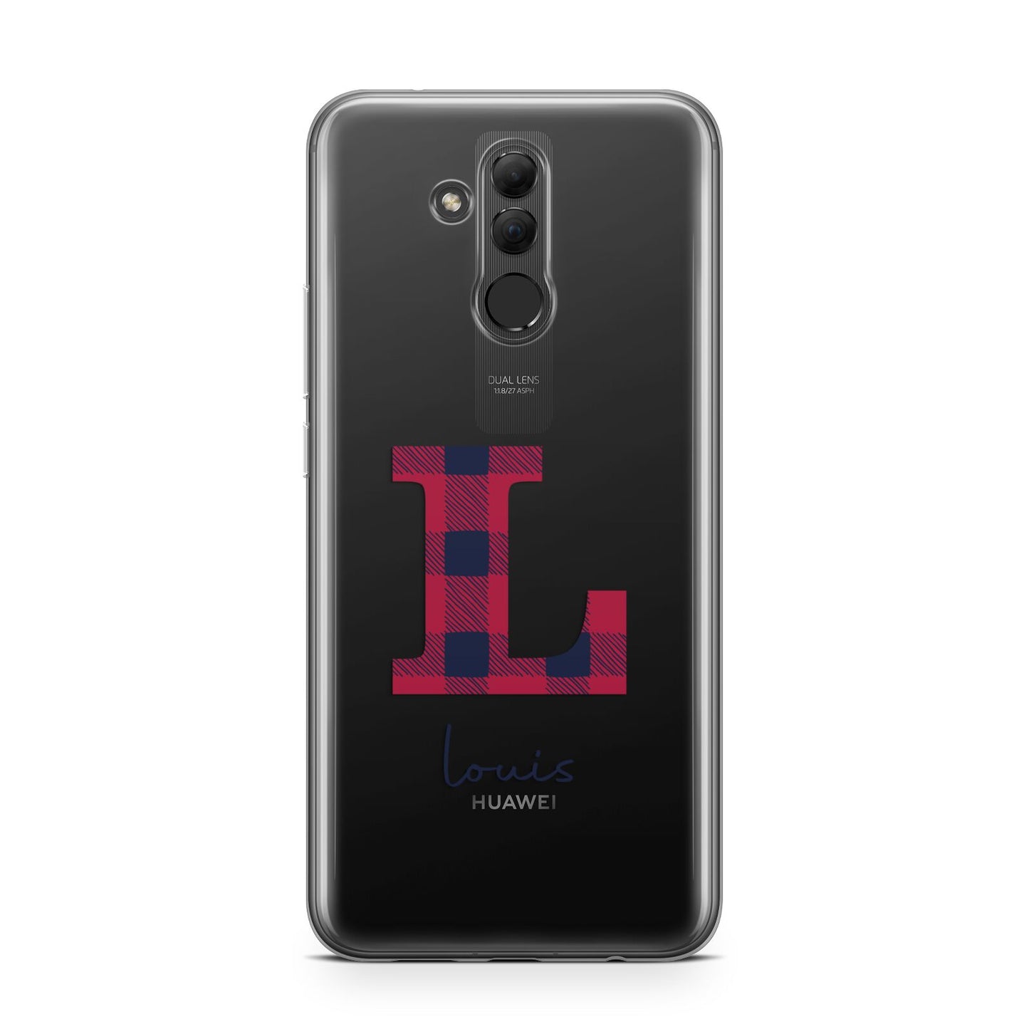 Christmas Tartan Personalised Huawei Mate 20 Lite