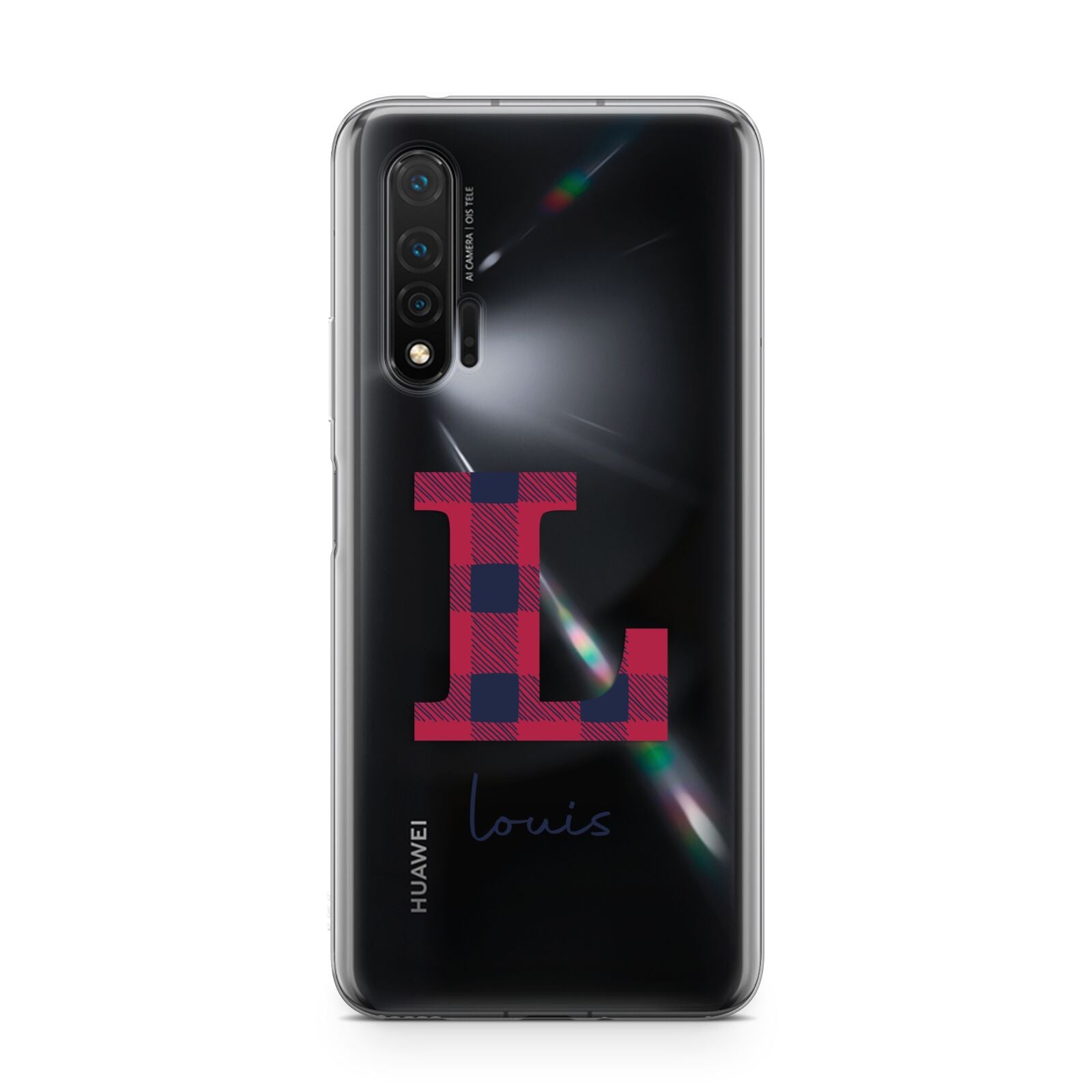 Christmas Tartan Personalised Huawei Nova 6 Phone Case