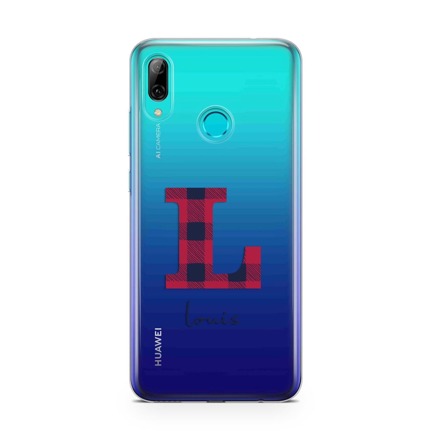 Christmas Tartan Personalised Huawei P Smart 2019 Case