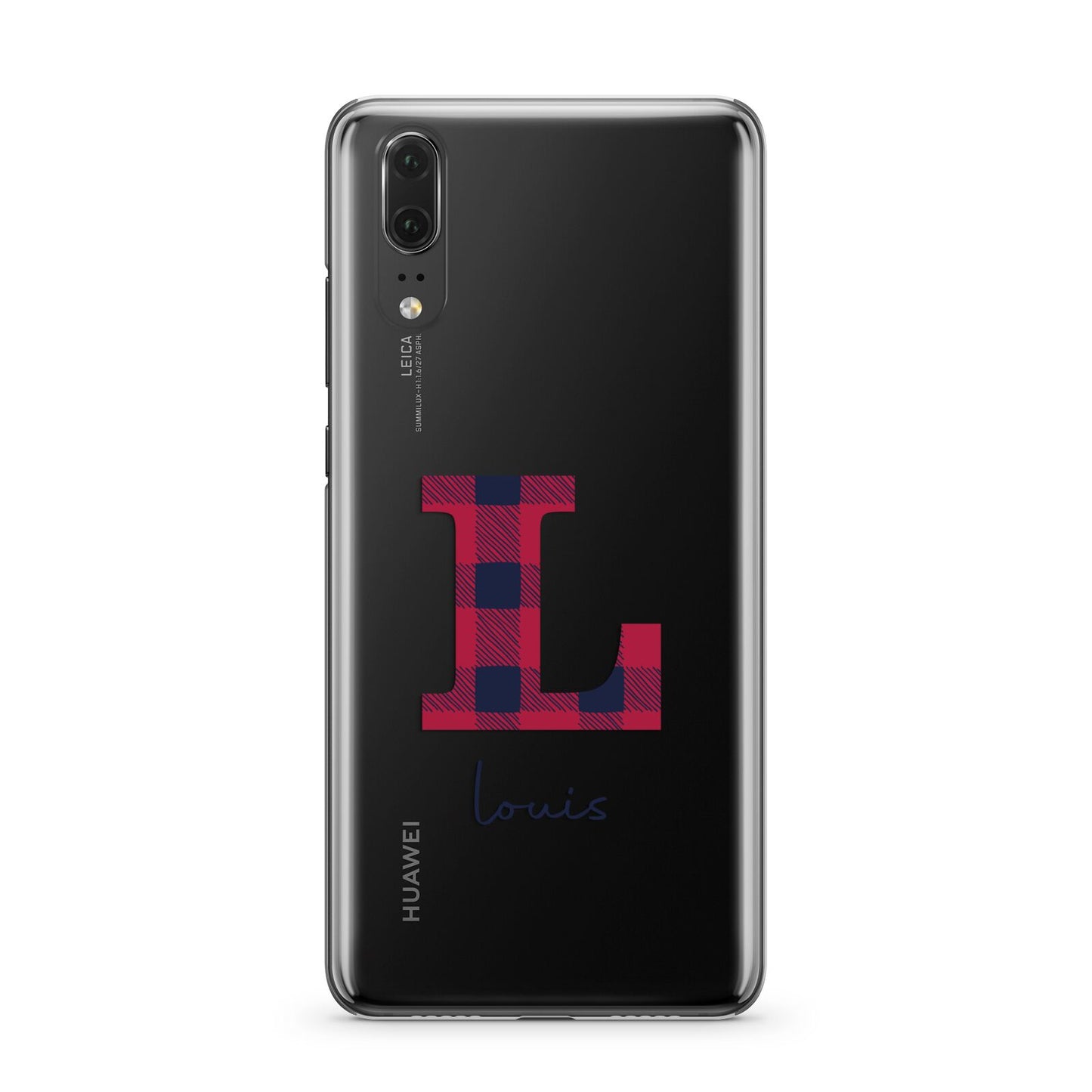 Christmas Tartan Personalised Huawei P20 Phone Case