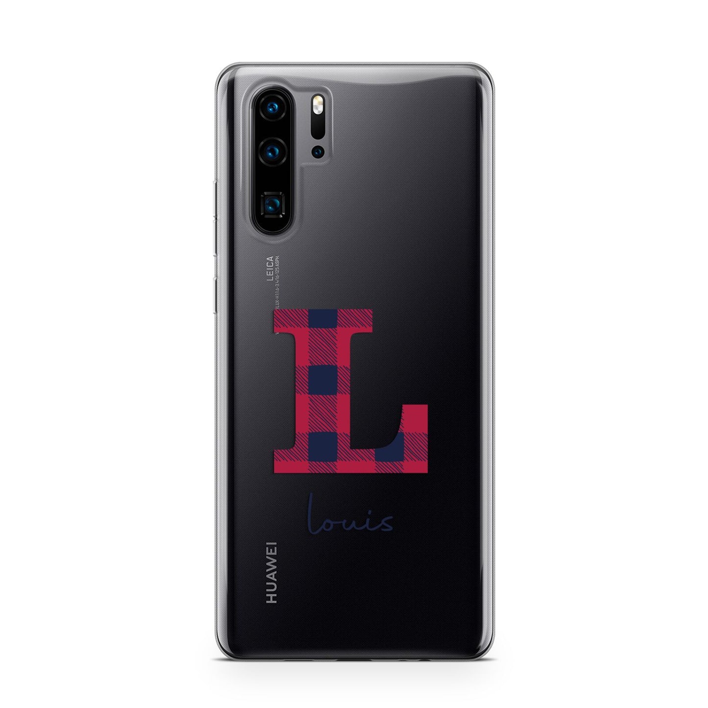 Christmas Tartan Personalised Huawei P30 Pro Phone Case