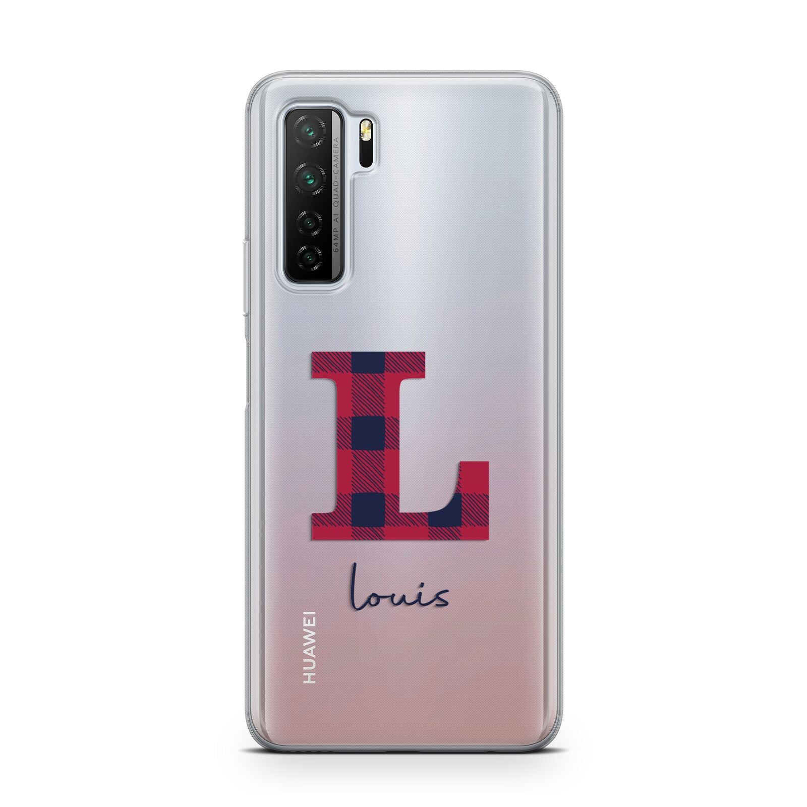 Christmas Tartan Personalised Huawei P40 Lite 5G Phone Case