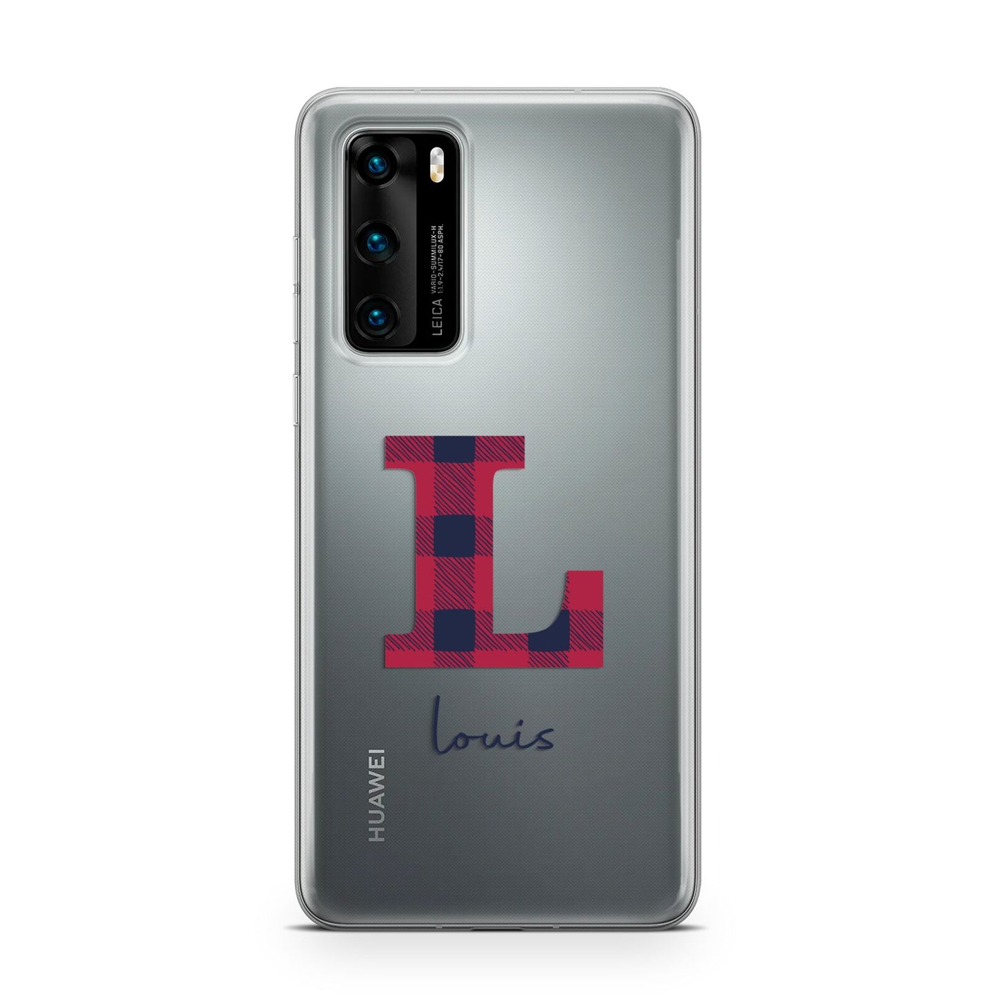 Christmas Tartan Personalised Huawei P40 Phone Case