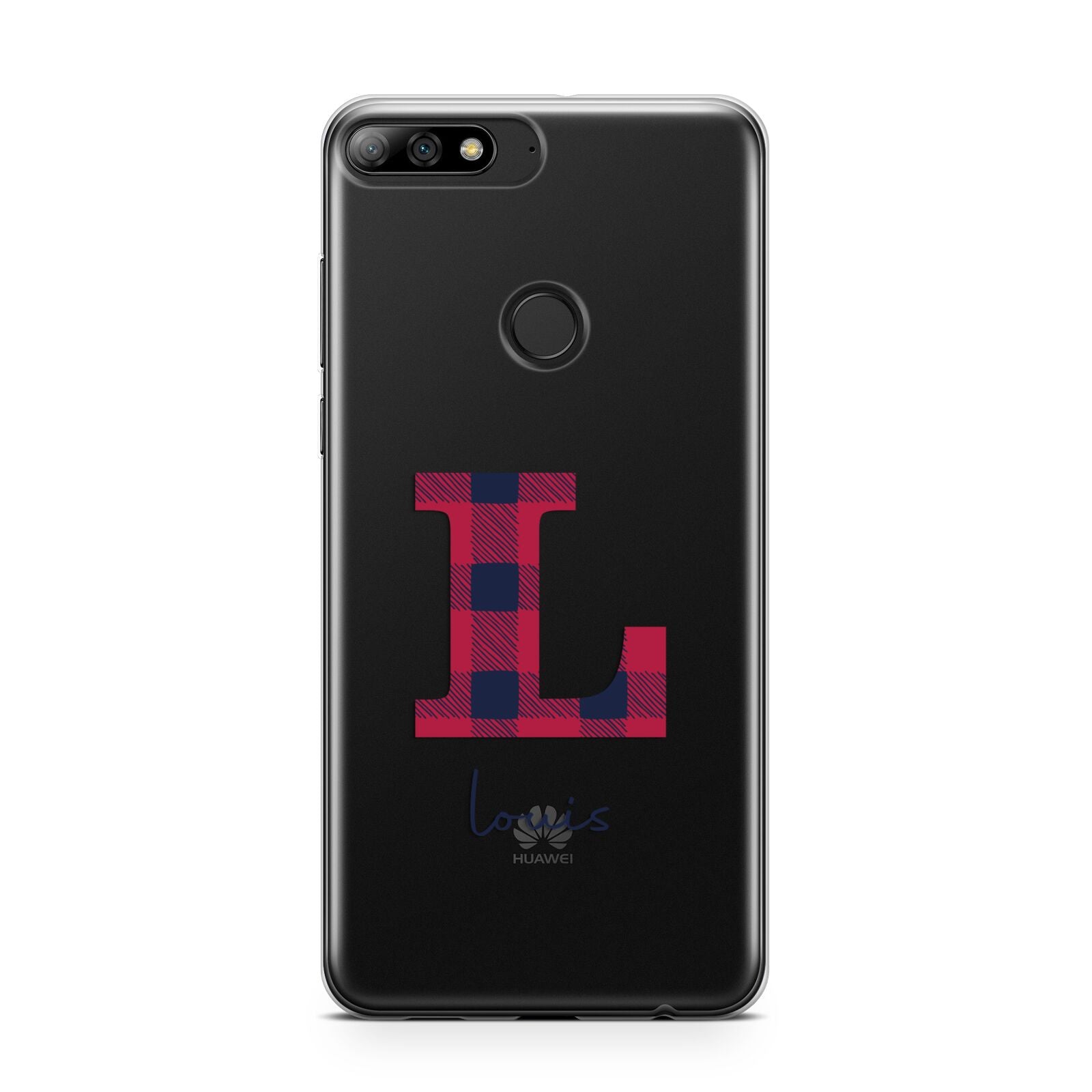 Christmas Tartan Personalised Huawei Y7 2018