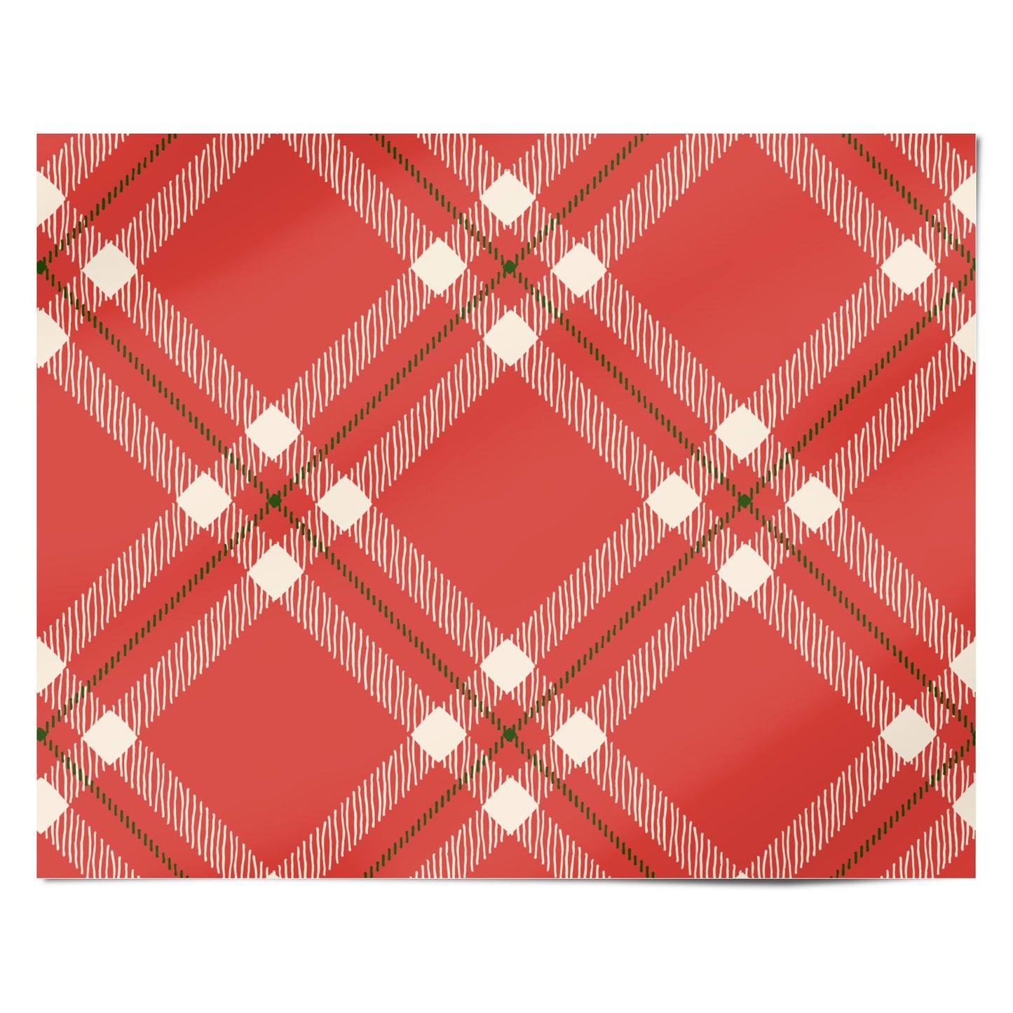 Christmas Tartan Personalised Wrapping Paper Alternative