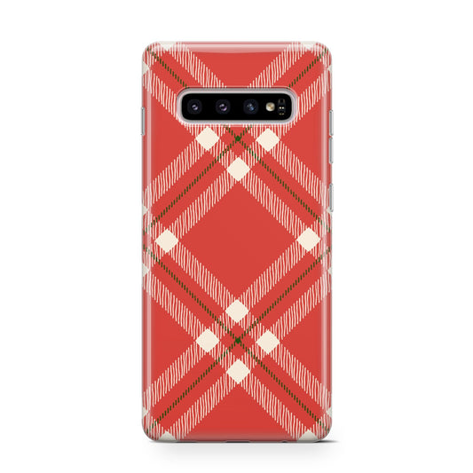 Christmas Tartan Protective Samsung Galaxy Case