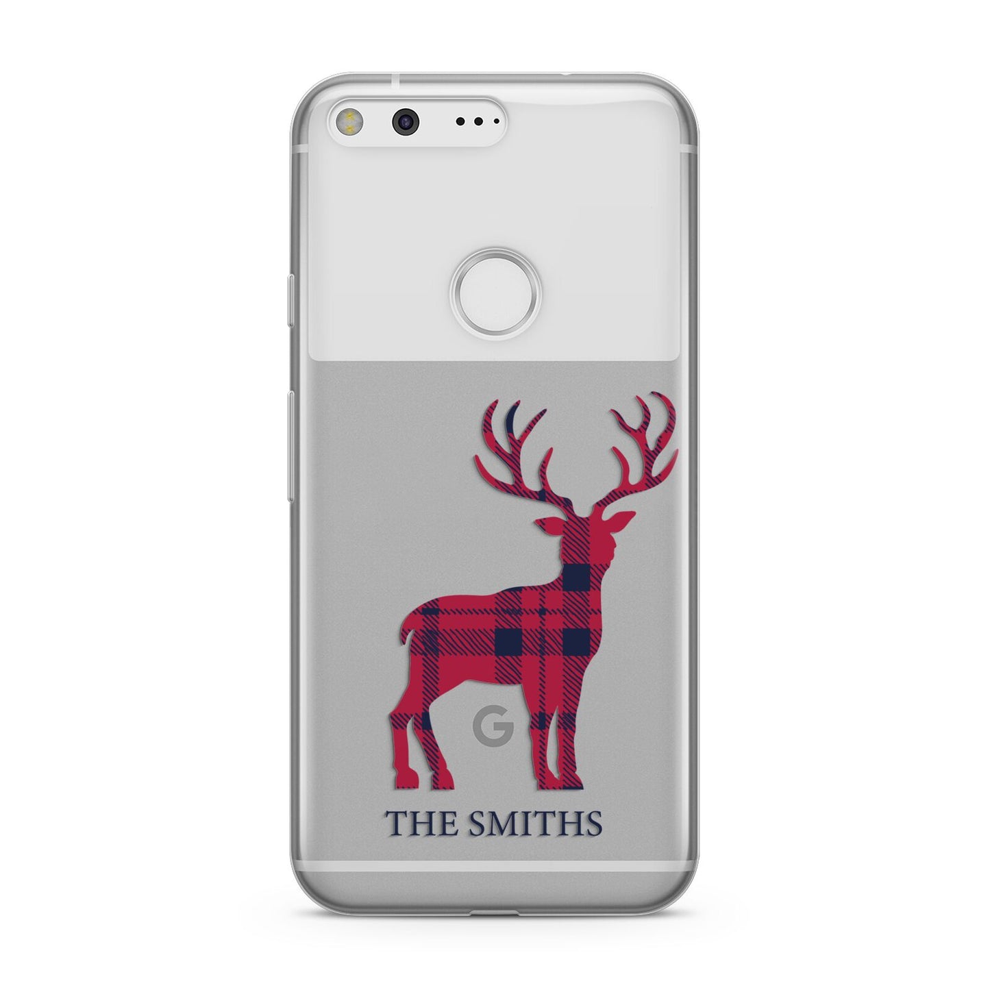 Christmas Tartan Reindeer Personalised Google Pixel Case