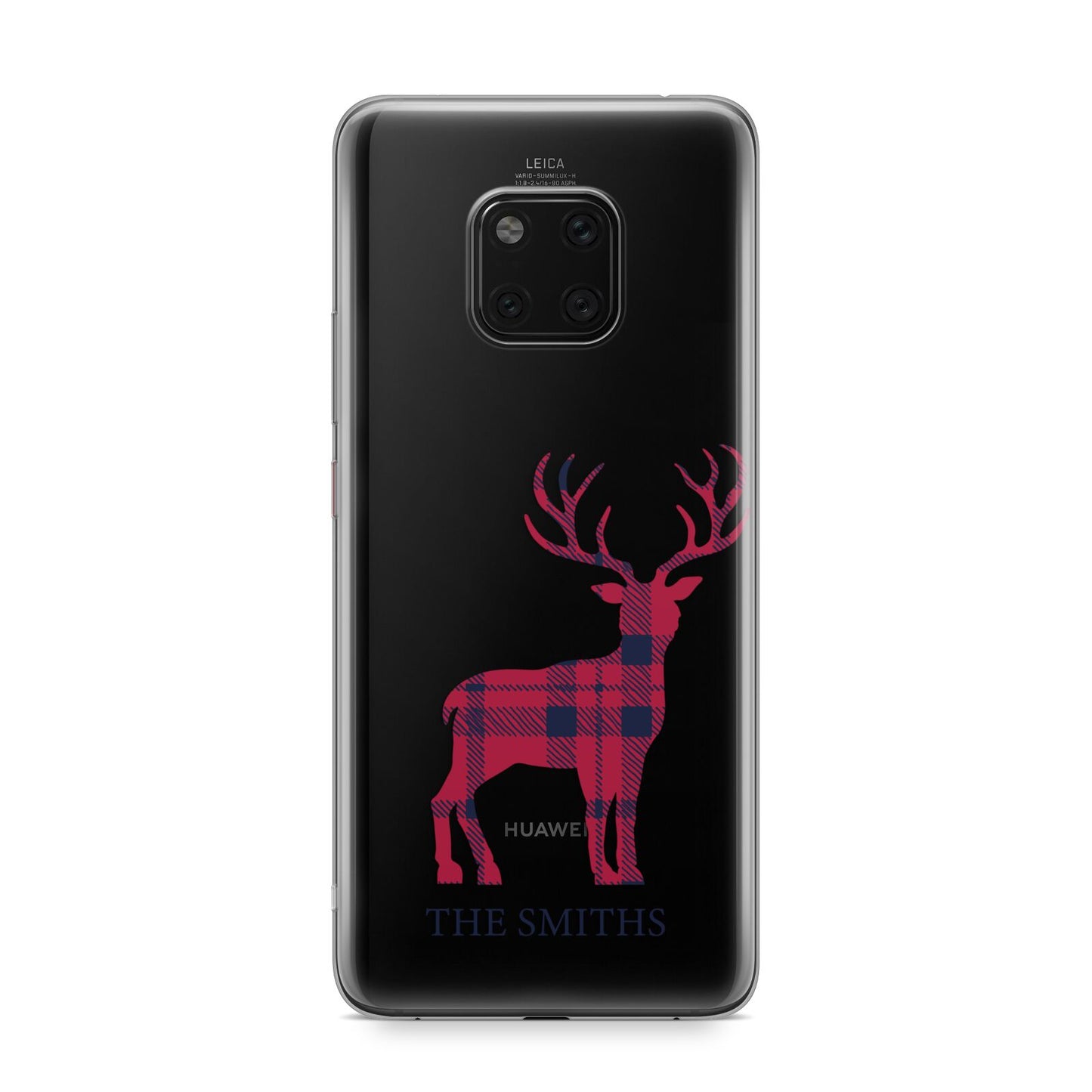 Christmas Tartan Reindeer Personalised Huawei Mate 20 Pro Phone Case