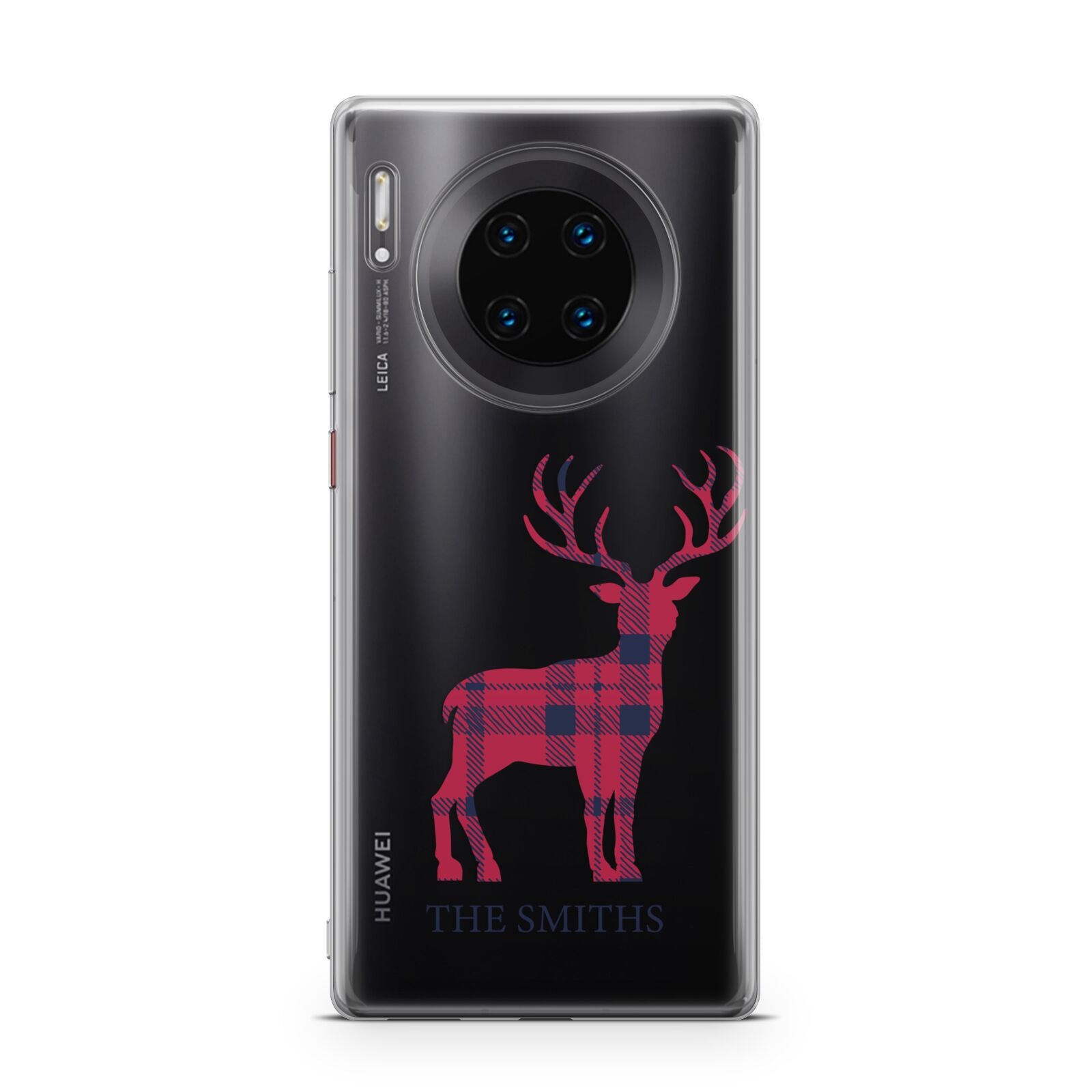 Christmas Tartan Reindeer Personalised Huawei Mate 30 Pro Phone Case