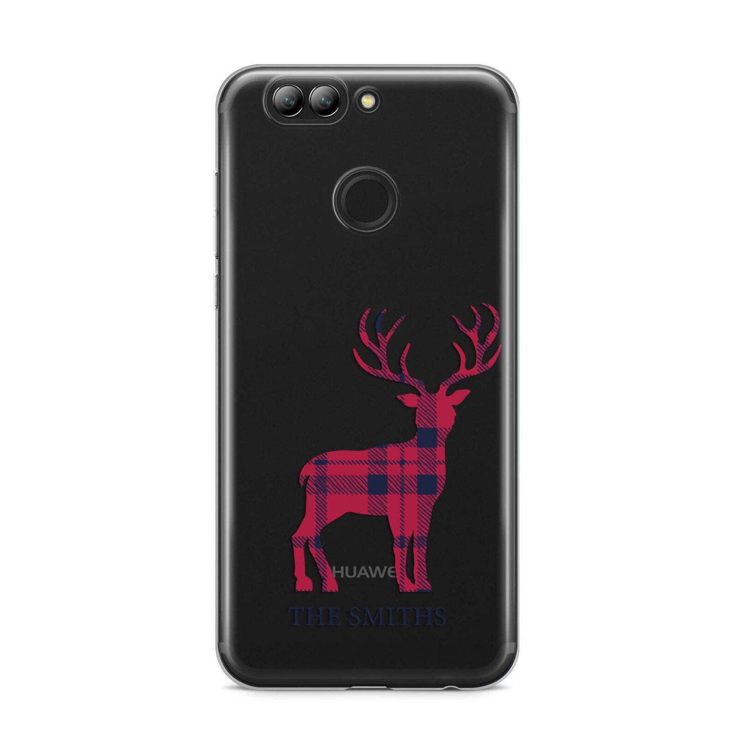 Christmas Tartan Reindeer Personalised Huawei Nova 2s Phone Case