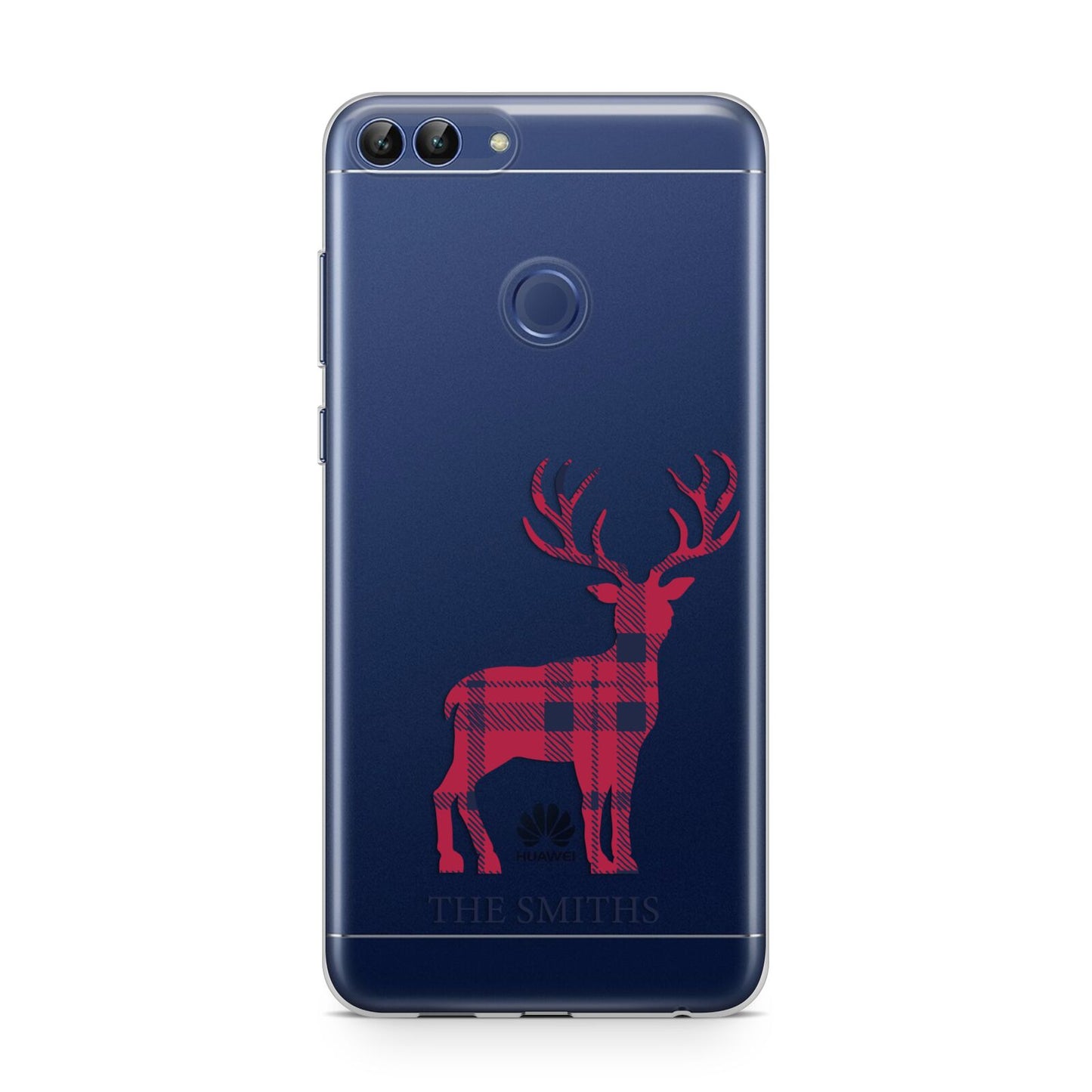 Christmas Tartan Reindeer Personalised Huawei P Smart Case