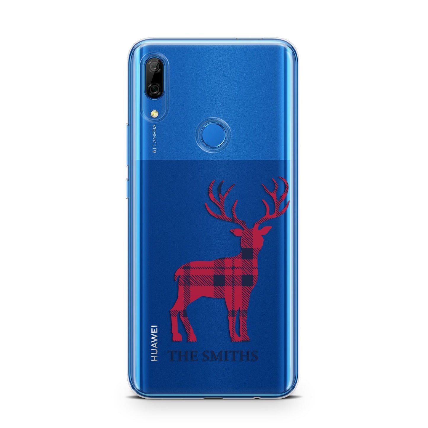 Christmas Tartan Reindeer Personalised Huawei P Smart Z