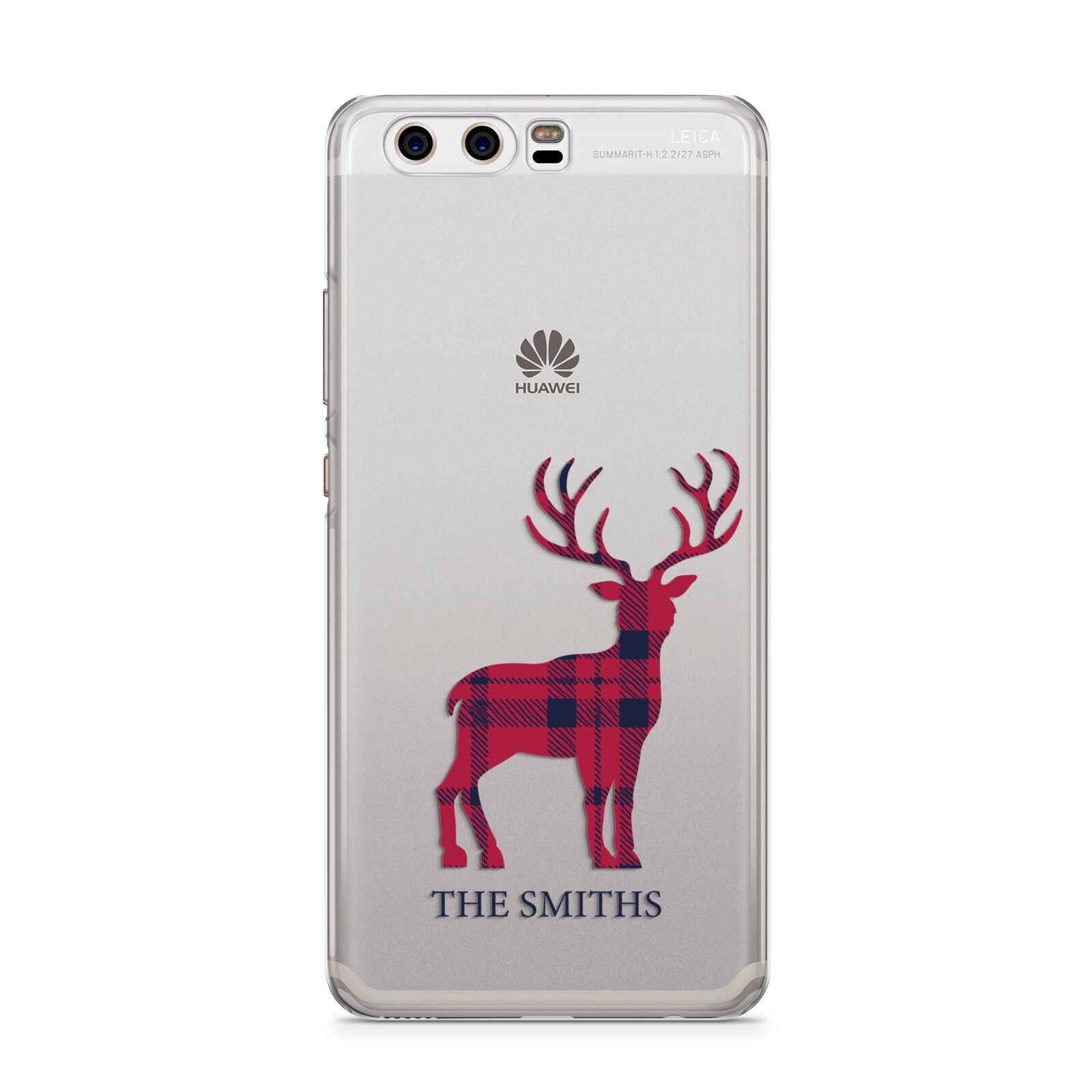 Christmas Tartan Reindeer Personalised Huawei P10 Phone Case