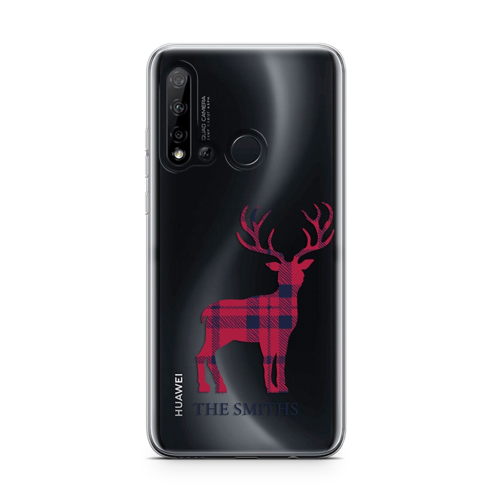 Christmas Tartan Reindeer Personalised Huawei P20 Lite 5G Phone Case