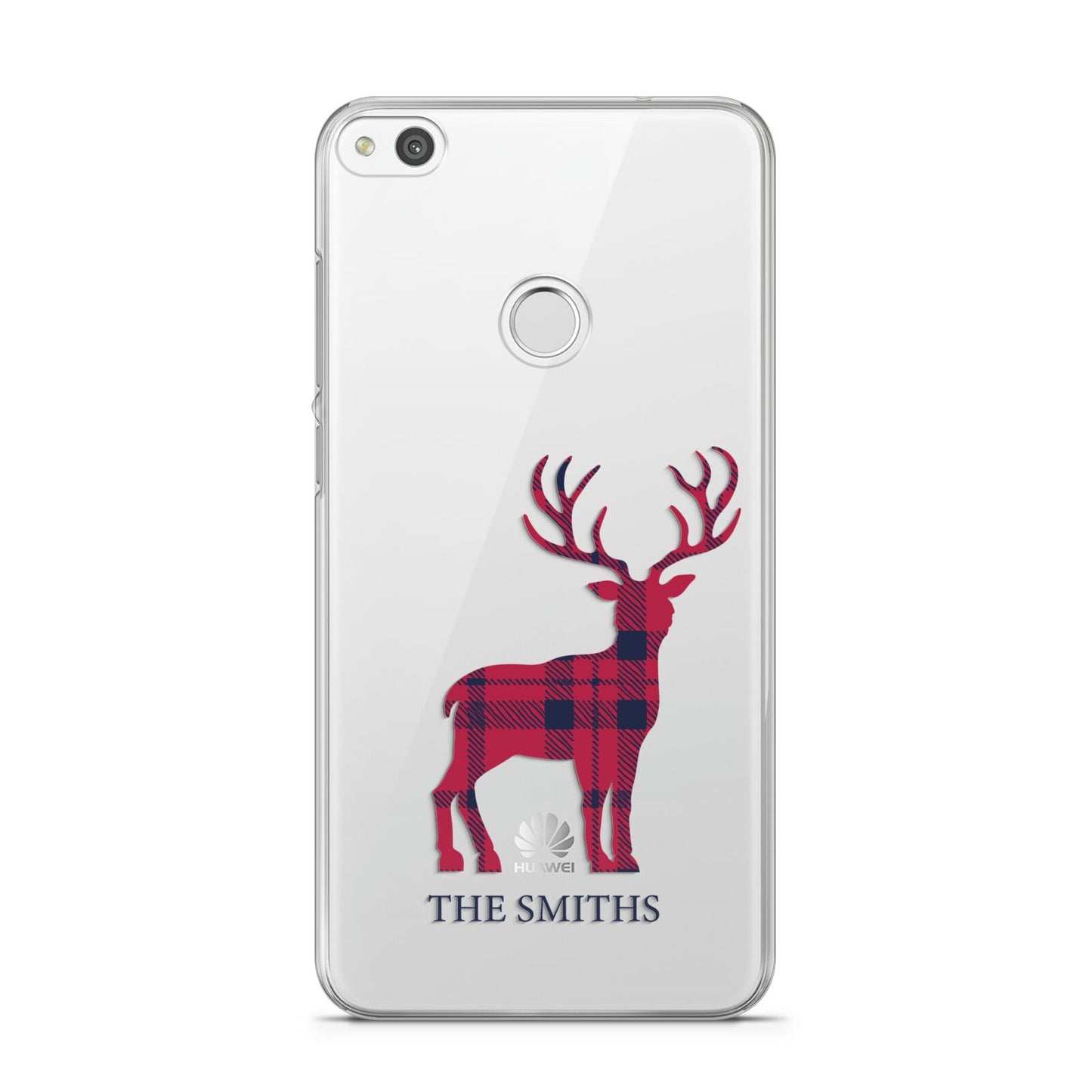 Christmas Tartan Reindeer Personalised Huawei P8 Lite Case