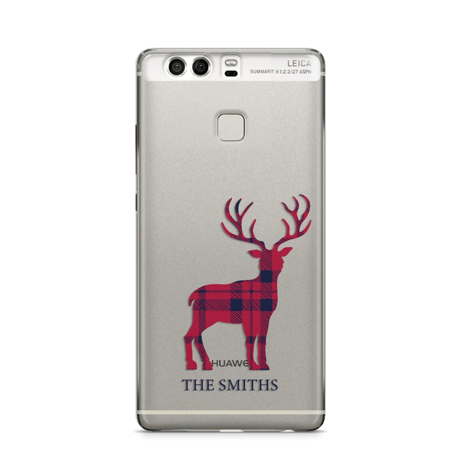 Christmas Tartan Reindeer Personalised Huawei P9 Case