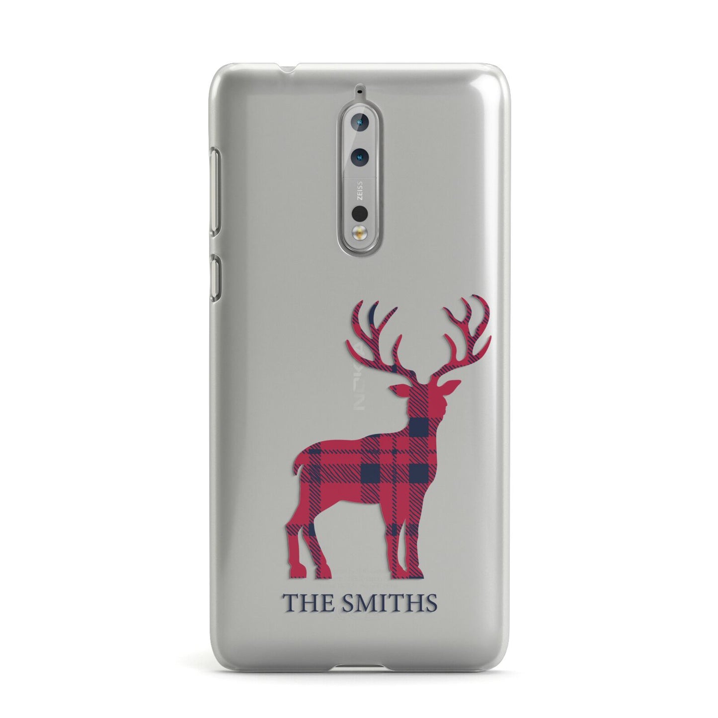 Christmas Tartan Reindeer Personalised Nokia Case