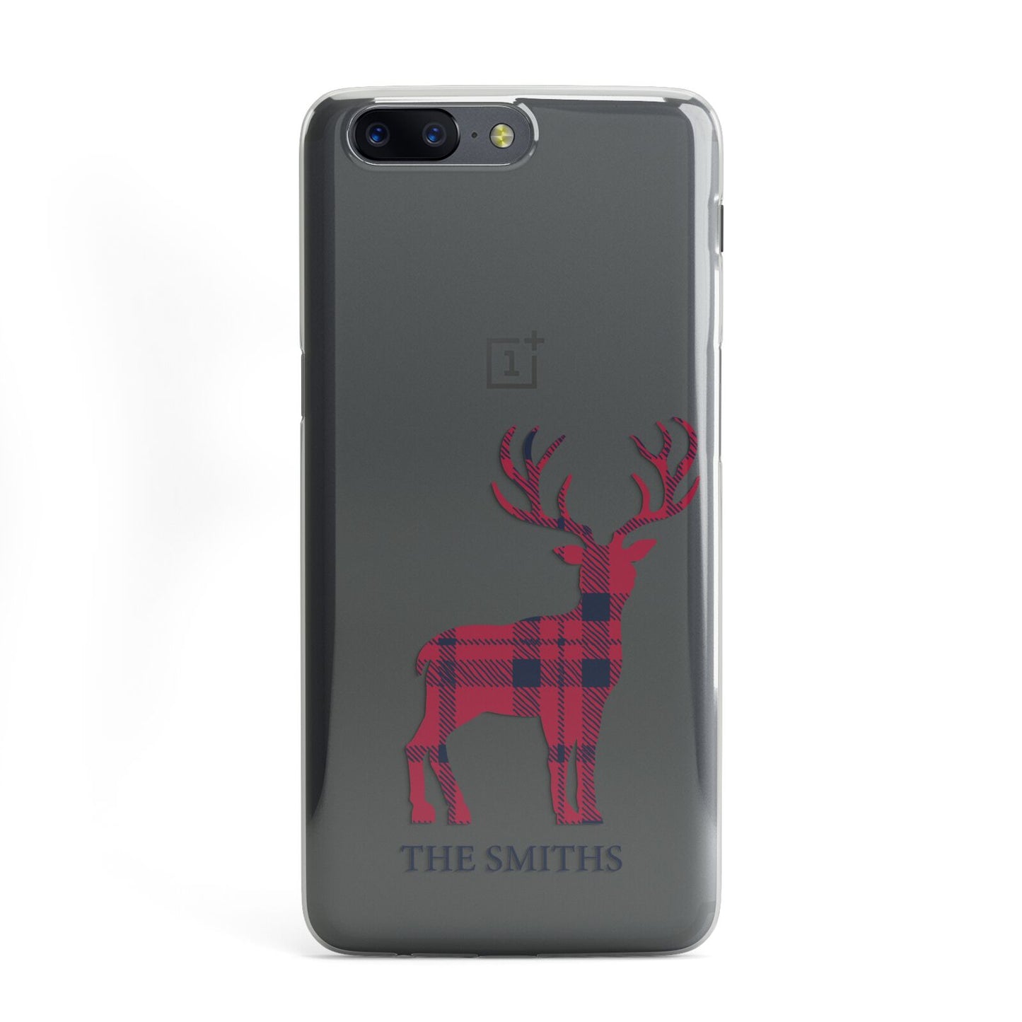 Christmas Tartan Reindeer Personalised OnePlus Case