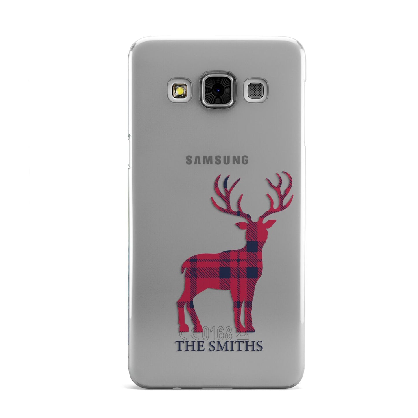 Christmas Tartan Reindeer Personalised Samsung Galaxy A3 Case