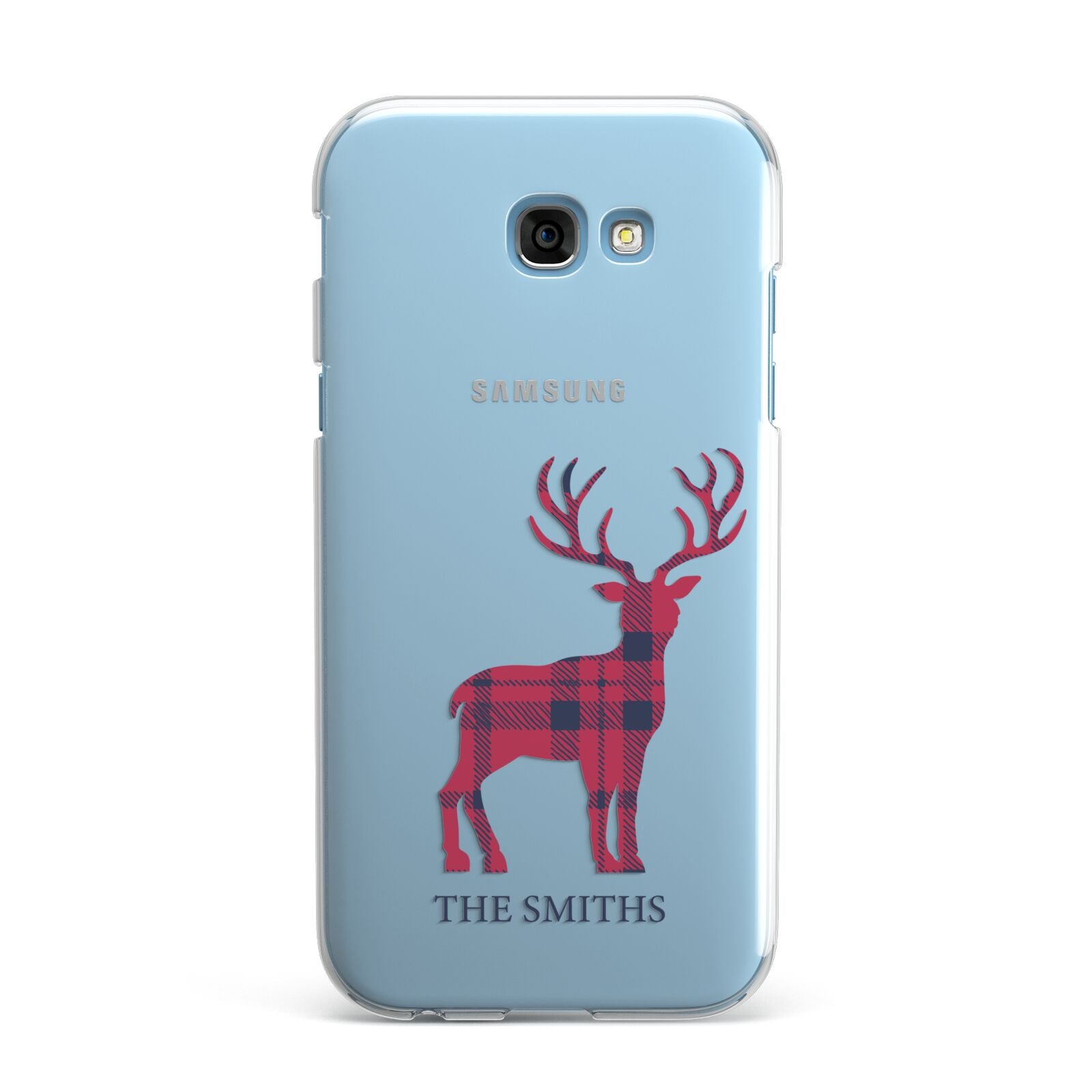 Christmas Tartan Reindeer Personalised Samsung Galaxy A7 2017 Case