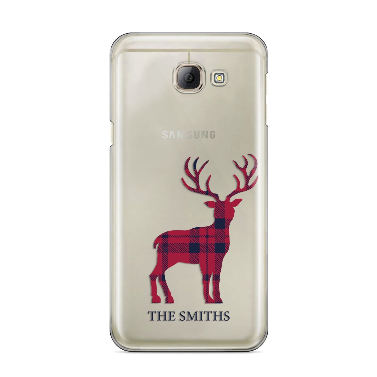 Christmas Tartan Reindeer Personalised Samsung Galaxy A8 2016 Case