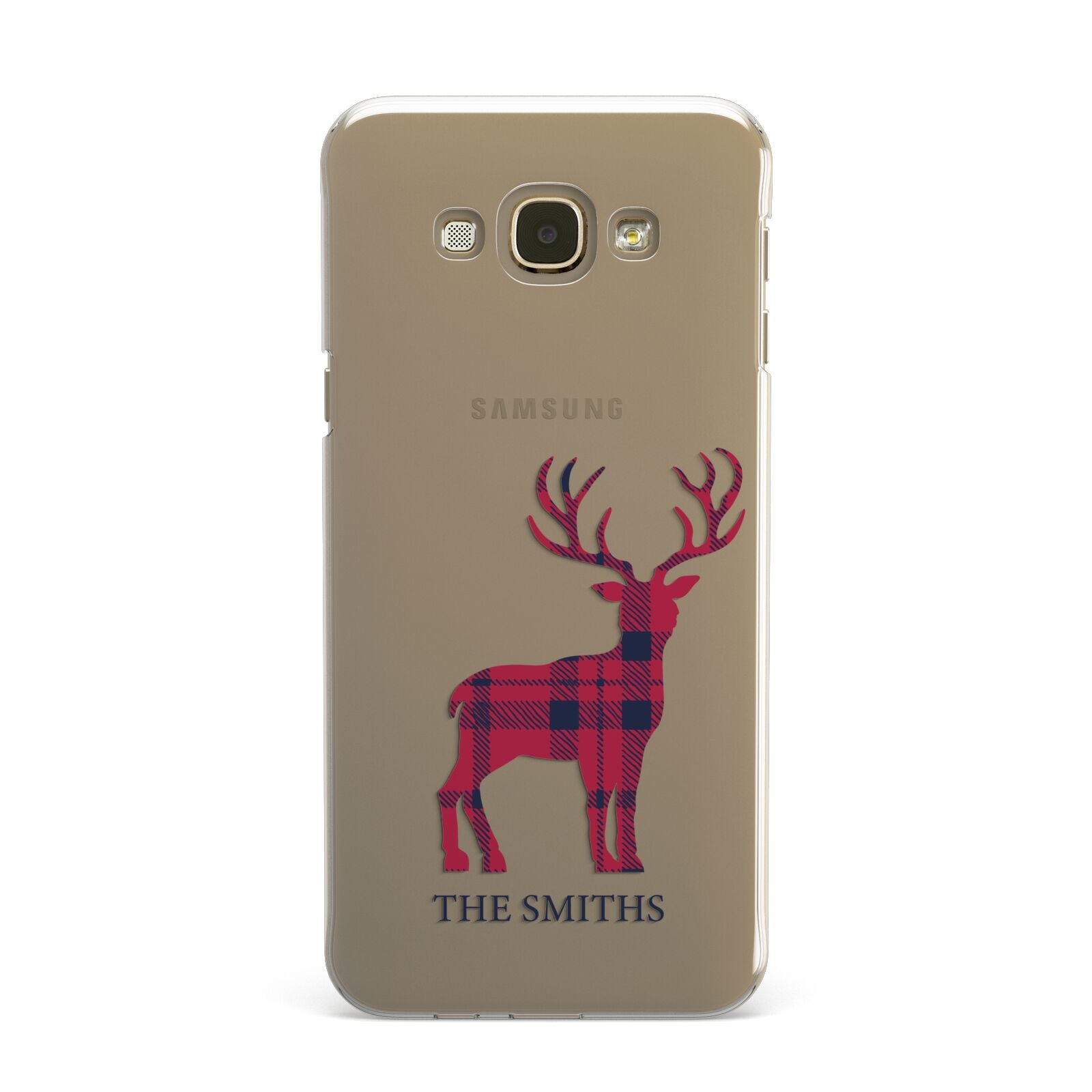 Christmas Tartan Reindeer Personalised Samsung Galaxy A8 Case