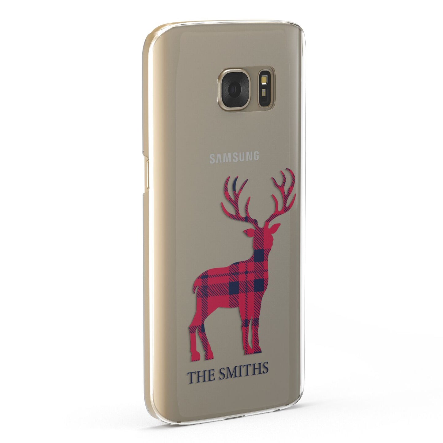 Christmas Tartan Reindeer Personalised Samsung Galaxy Case Fourty Five Degrees