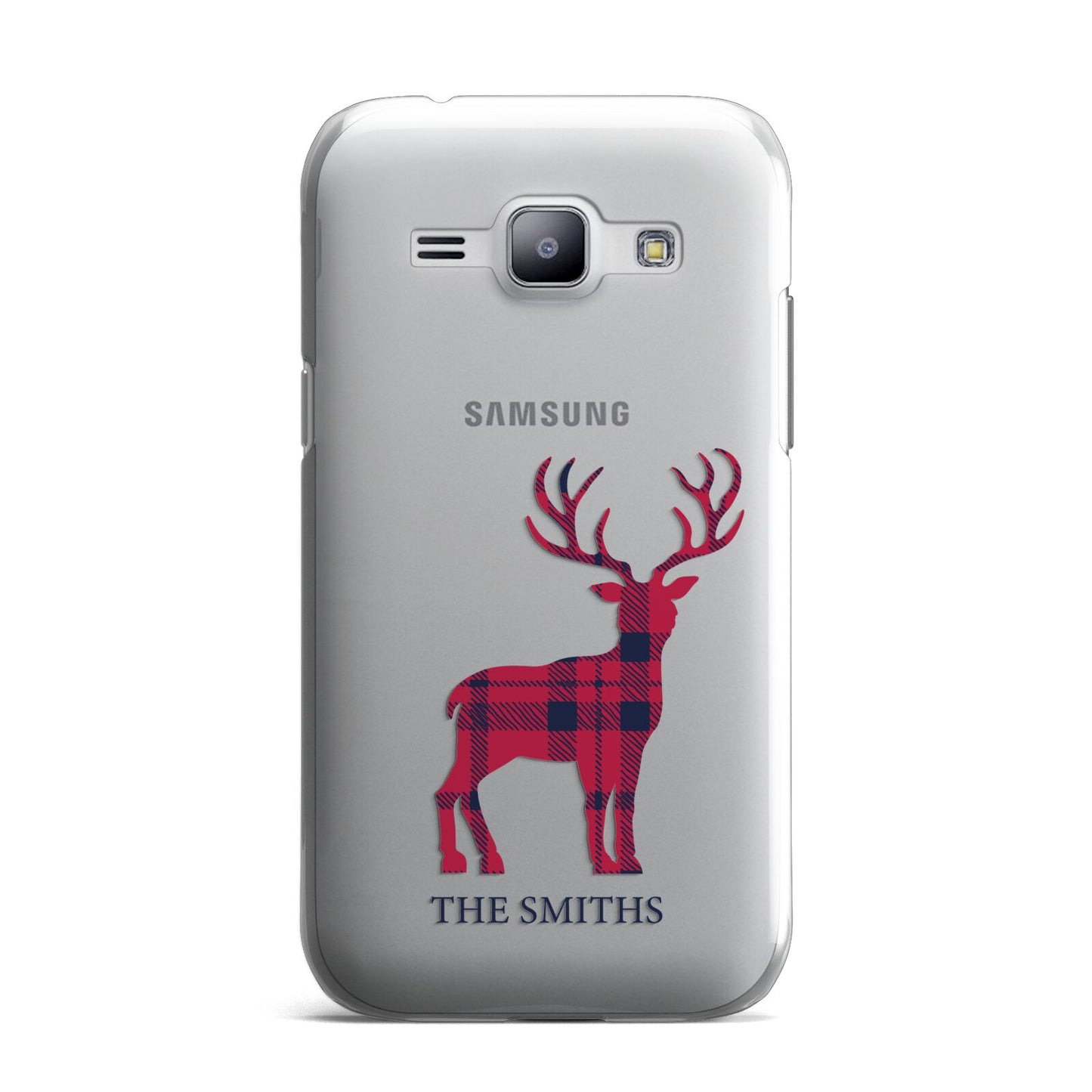 Christmas Tartan Reindeer Personalised Samsung Galaxy J1 2015 Case