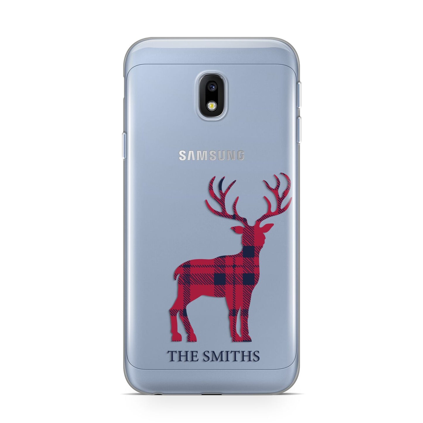 Christmas Tartan Reindeer Personalised Samsung Galaxy J3 2017 Case