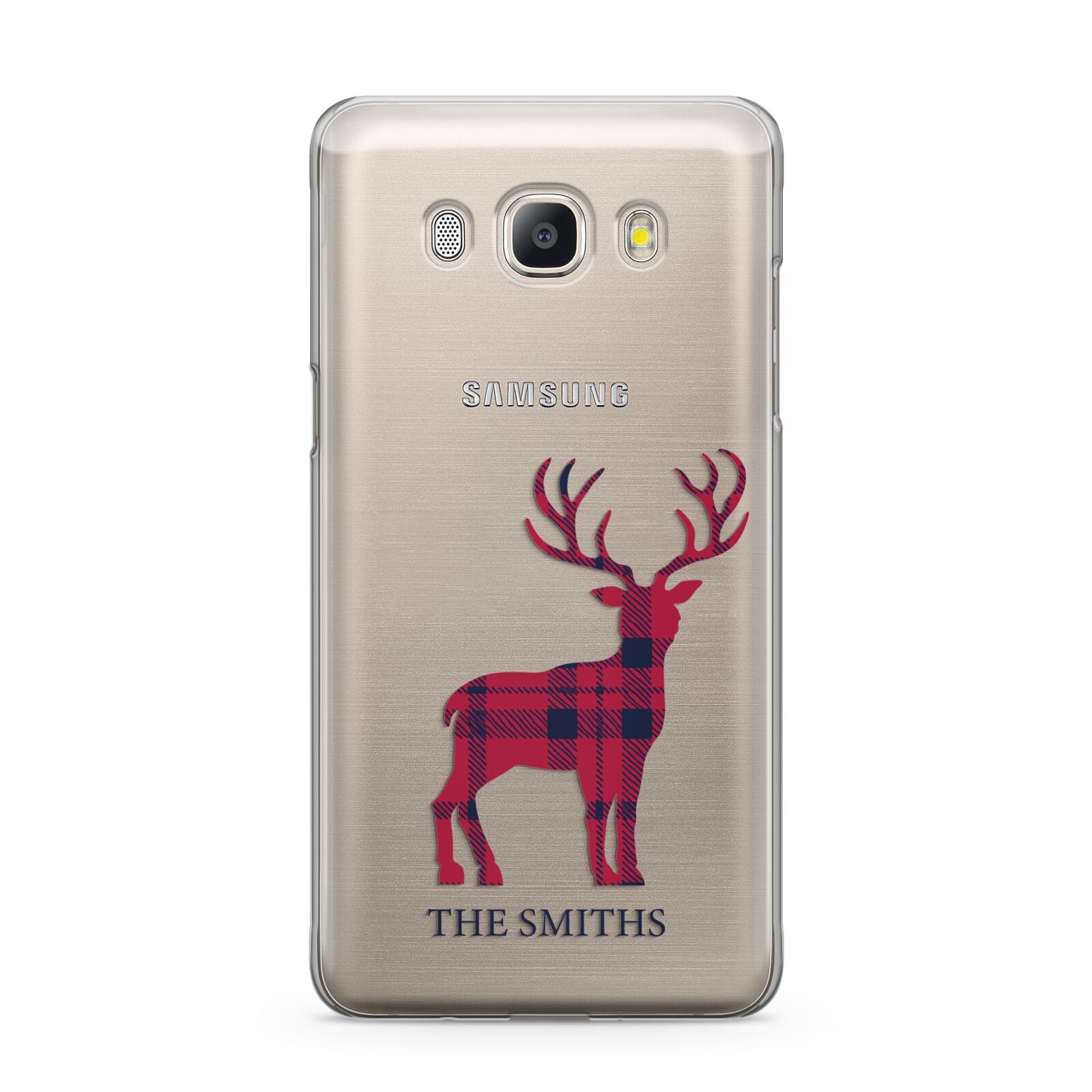 Christmas Tartan Reindeer Personalised Samsung Galaxy J5 2016 Case