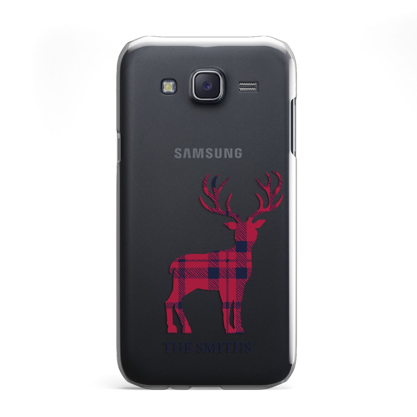 Christmas Tartan Reindeer Personalised Samsung Galaxy J5 Case