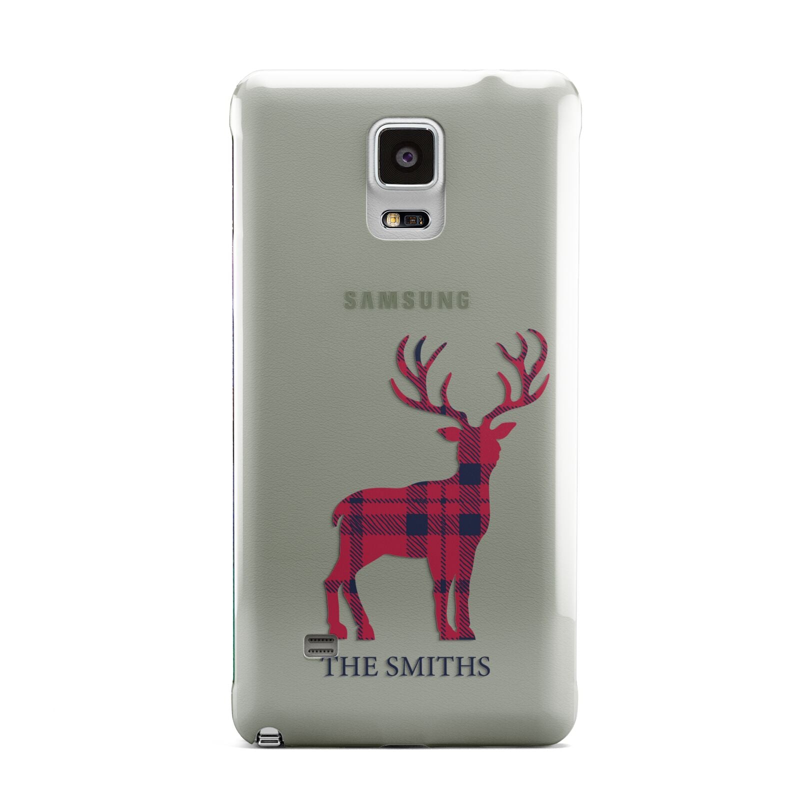 Christmas Tartan Reindeer Personalised Samsung Galaxy Note 4 Case