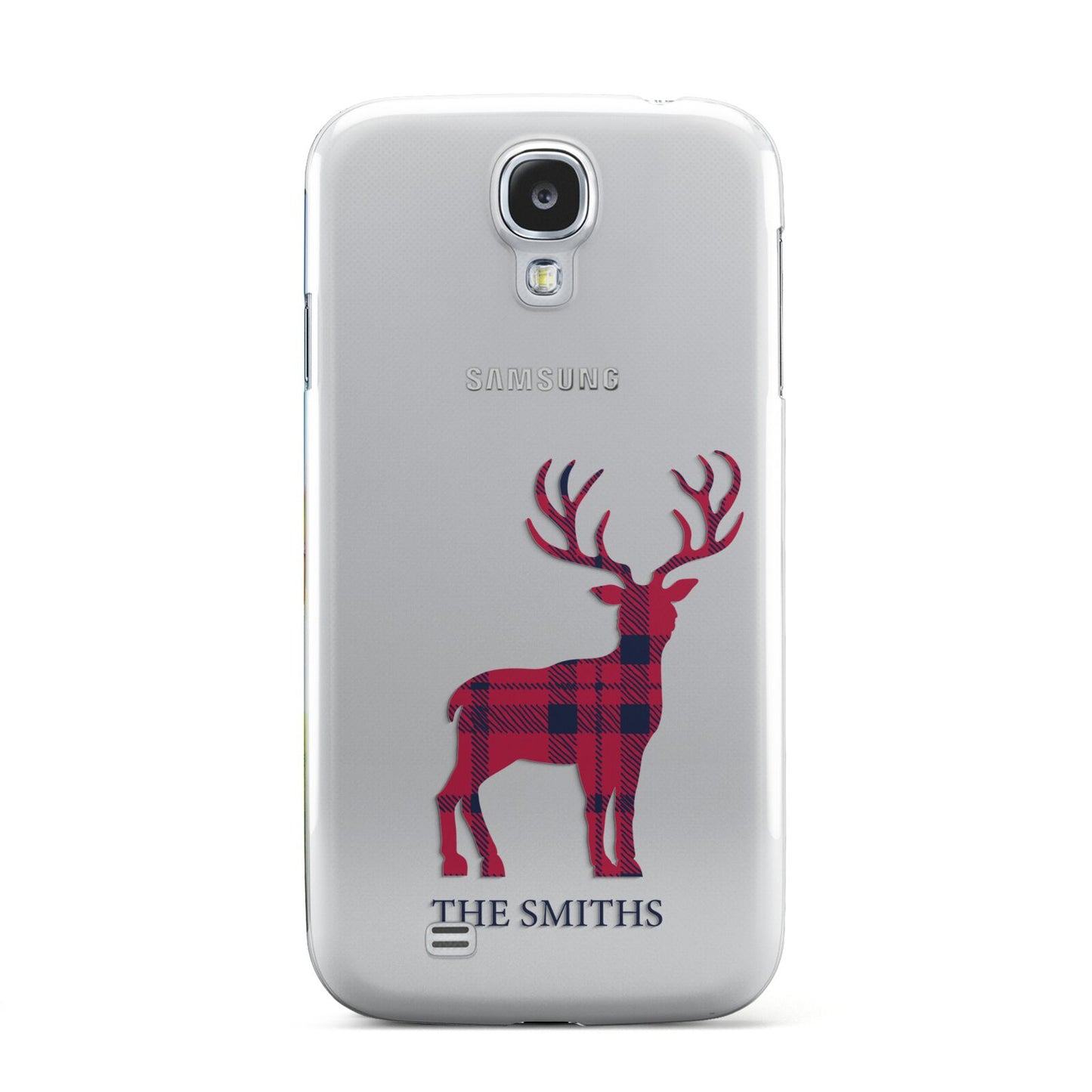 Christmas Tartan Reindeer Personalised Samsung Galaxy S4 Case