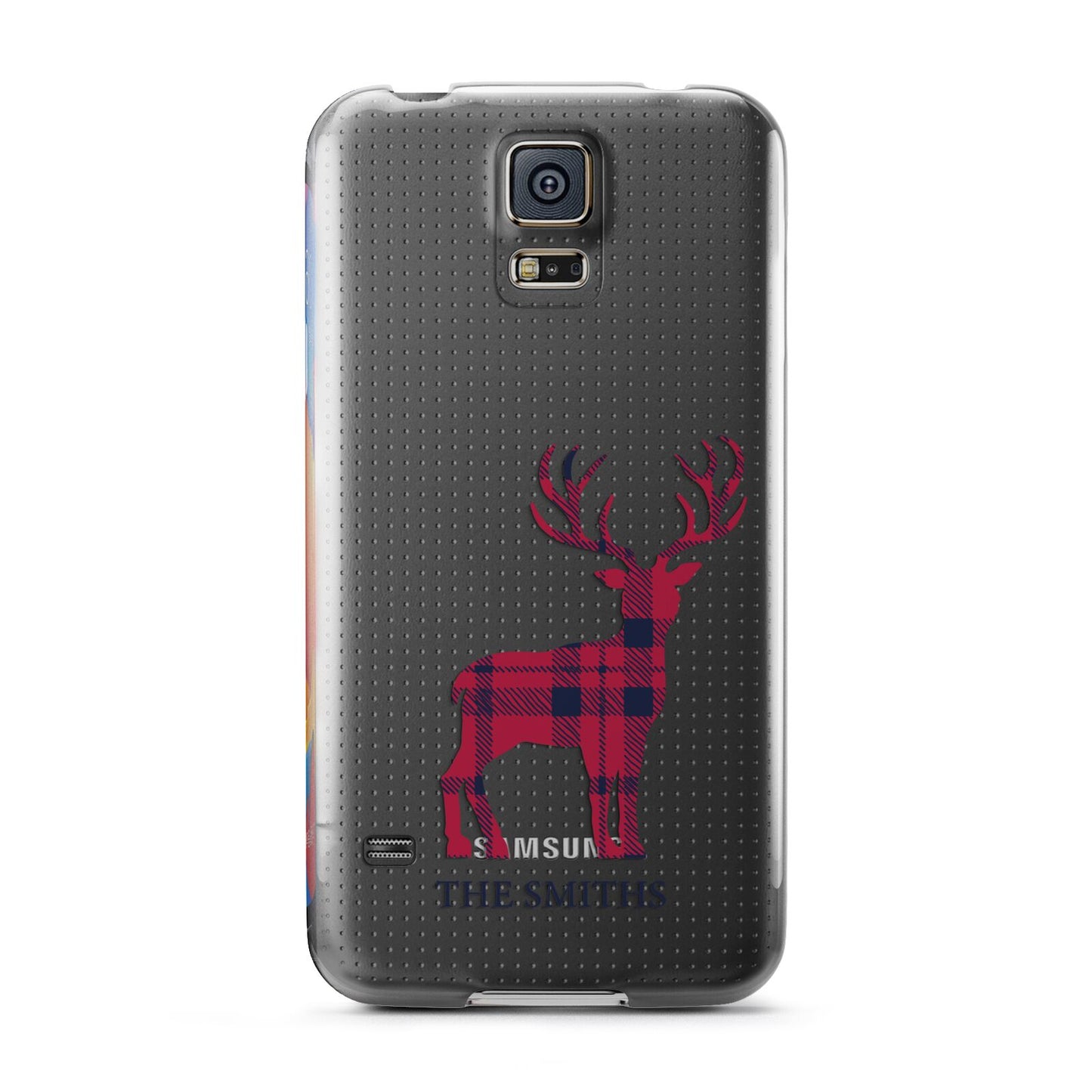 Christmas Tartan Reindeer Personalised Samsung Galaxy S5 Case