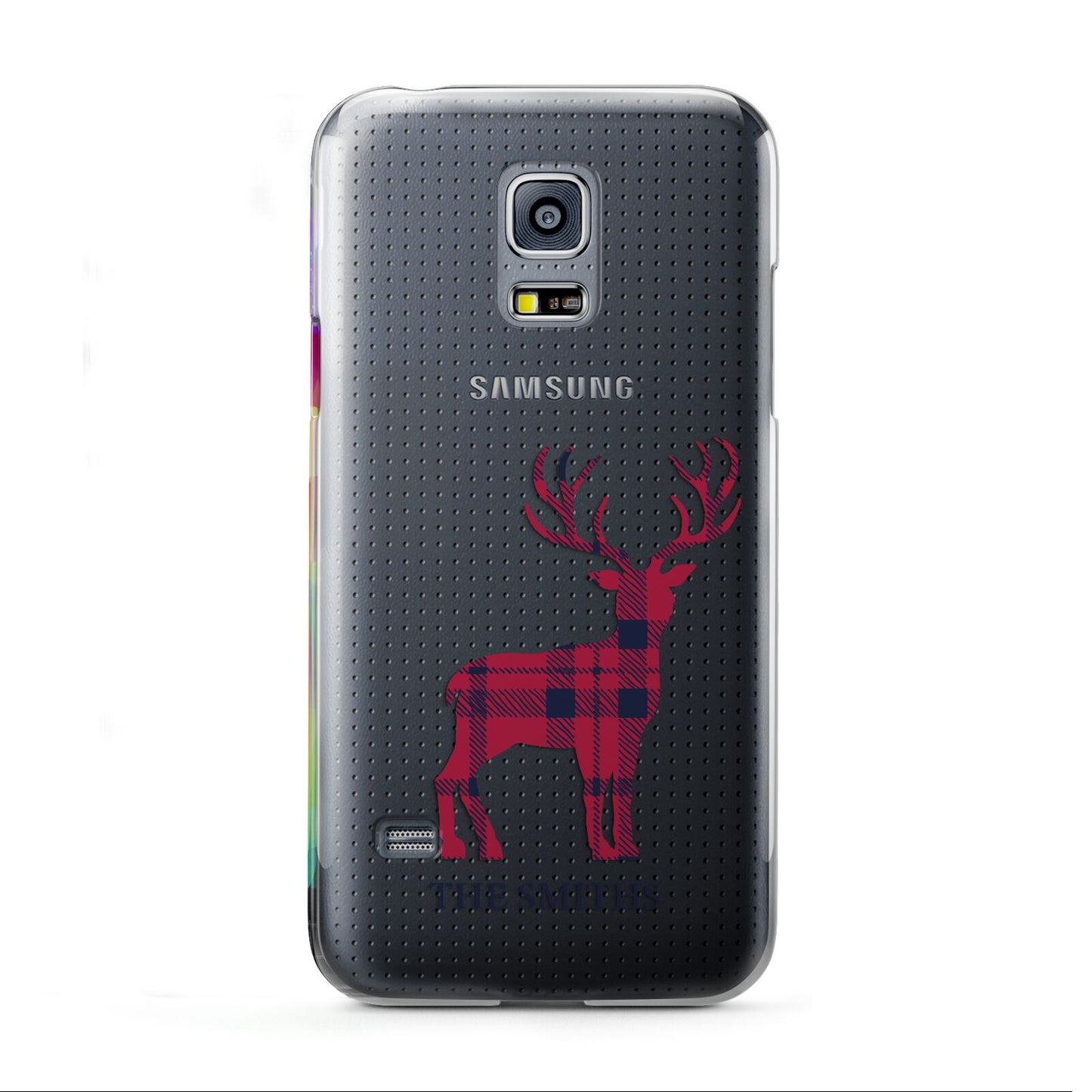 Christmas Tartan Reindeer Personalised Samsung Galaxy S5 Mini Case