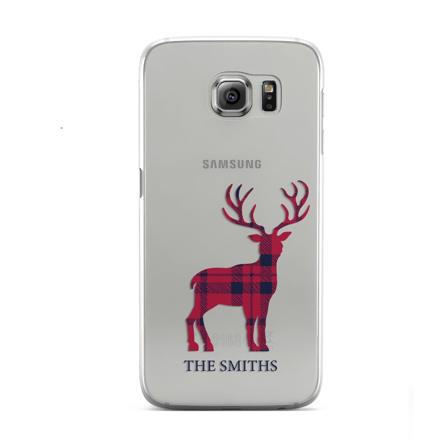 Christmas Tartan Reindeer Personalised Samsung Galaxy S6 Case