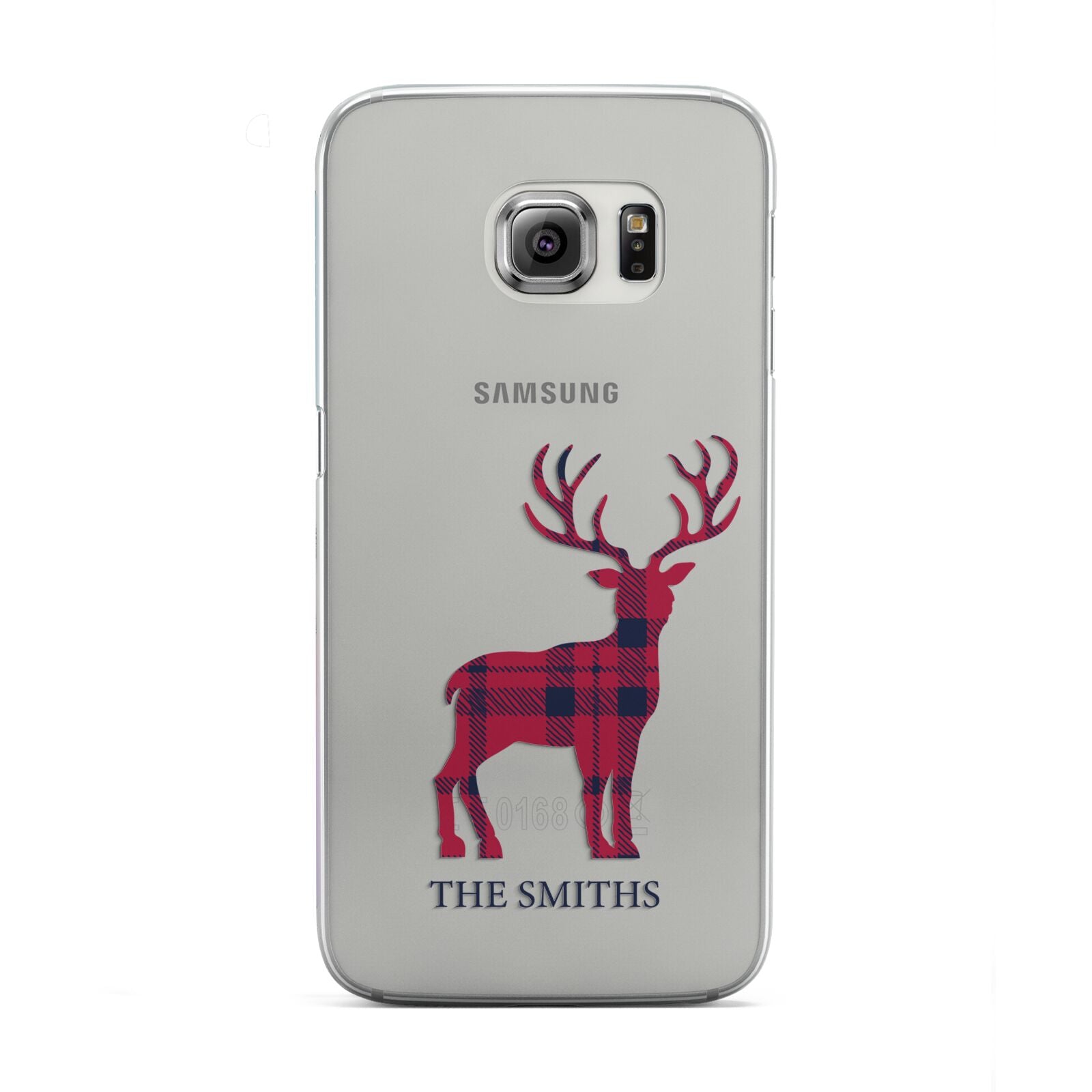 Christmas Tartan Reindeer Personalised Samsung Galaxy S6 Edge Case