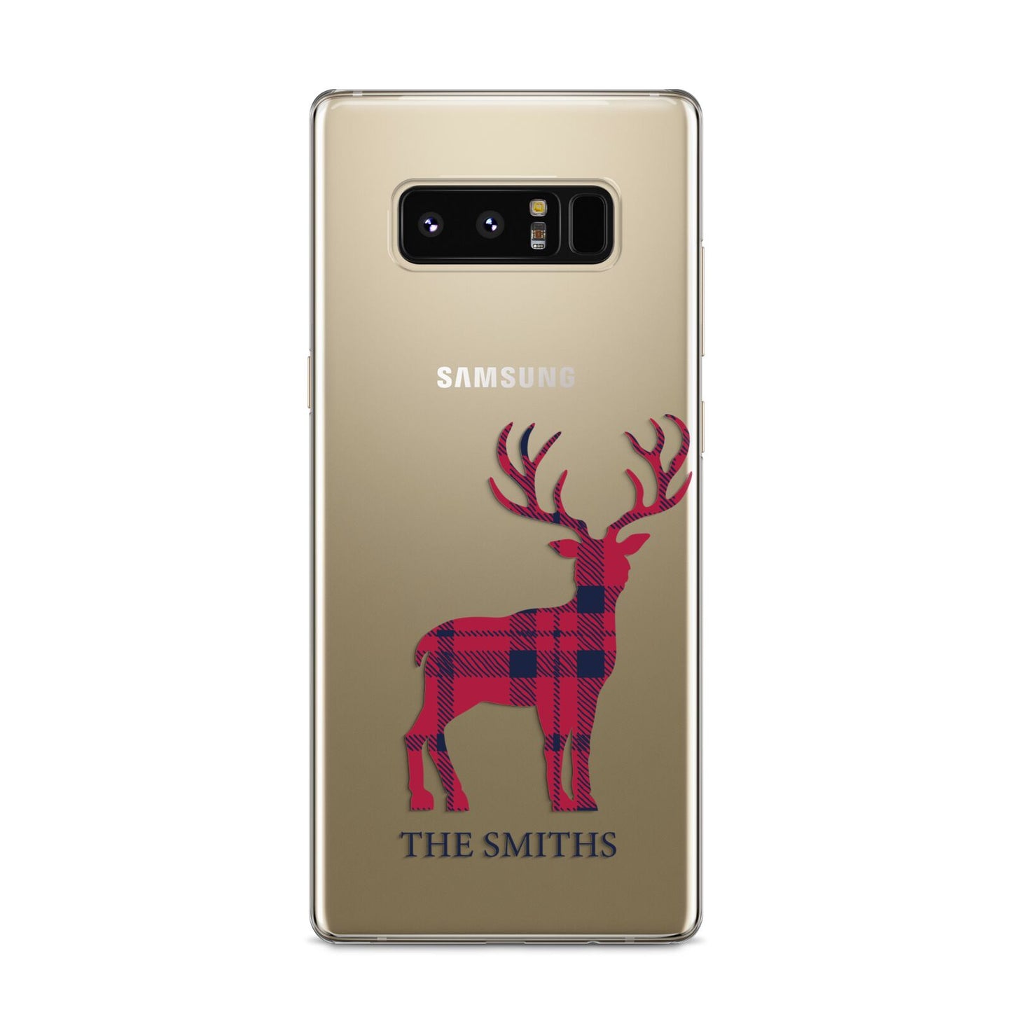 Christmas Tartan Reindeer Personalised Samsung Galaxy S8 Case