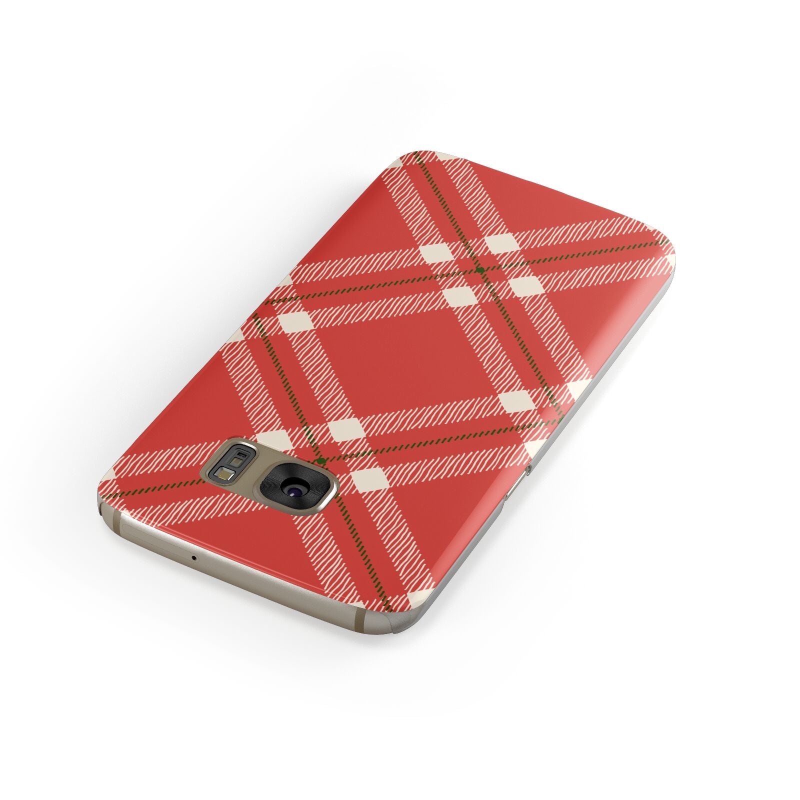 Christmas Tartan Samsung Galaxy Case Front Close Up