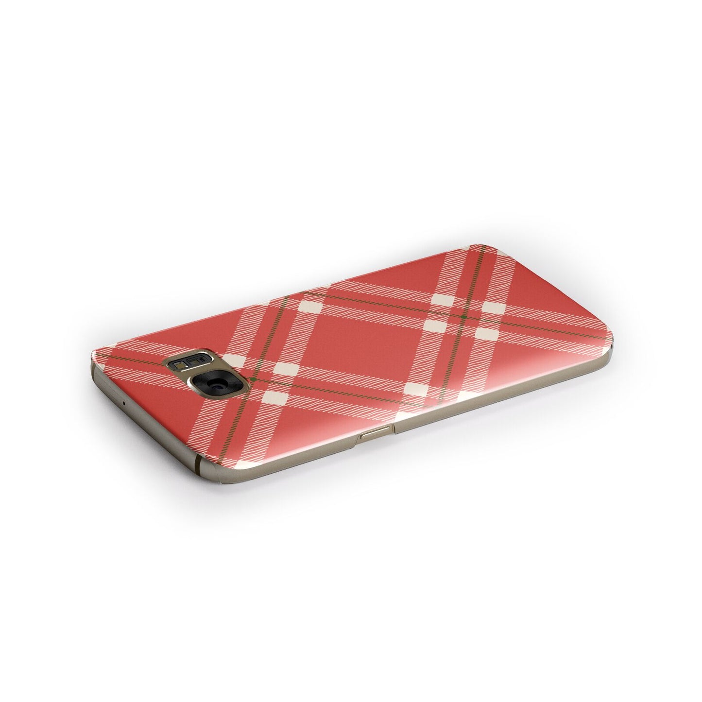 Christmas Tartan Samsung Galaxy Case Side Close Up