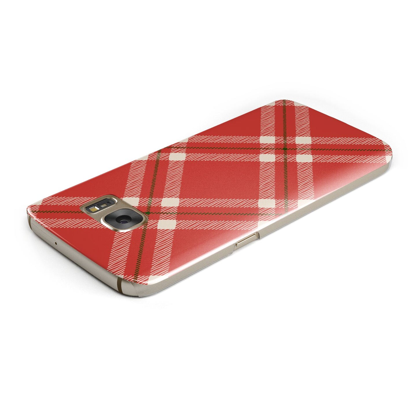 Christmas Tartan Samsung Galaxy Case Top Cutout