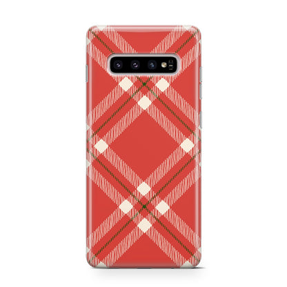 Christmas Tartan Samsung Galaxy S10 Case