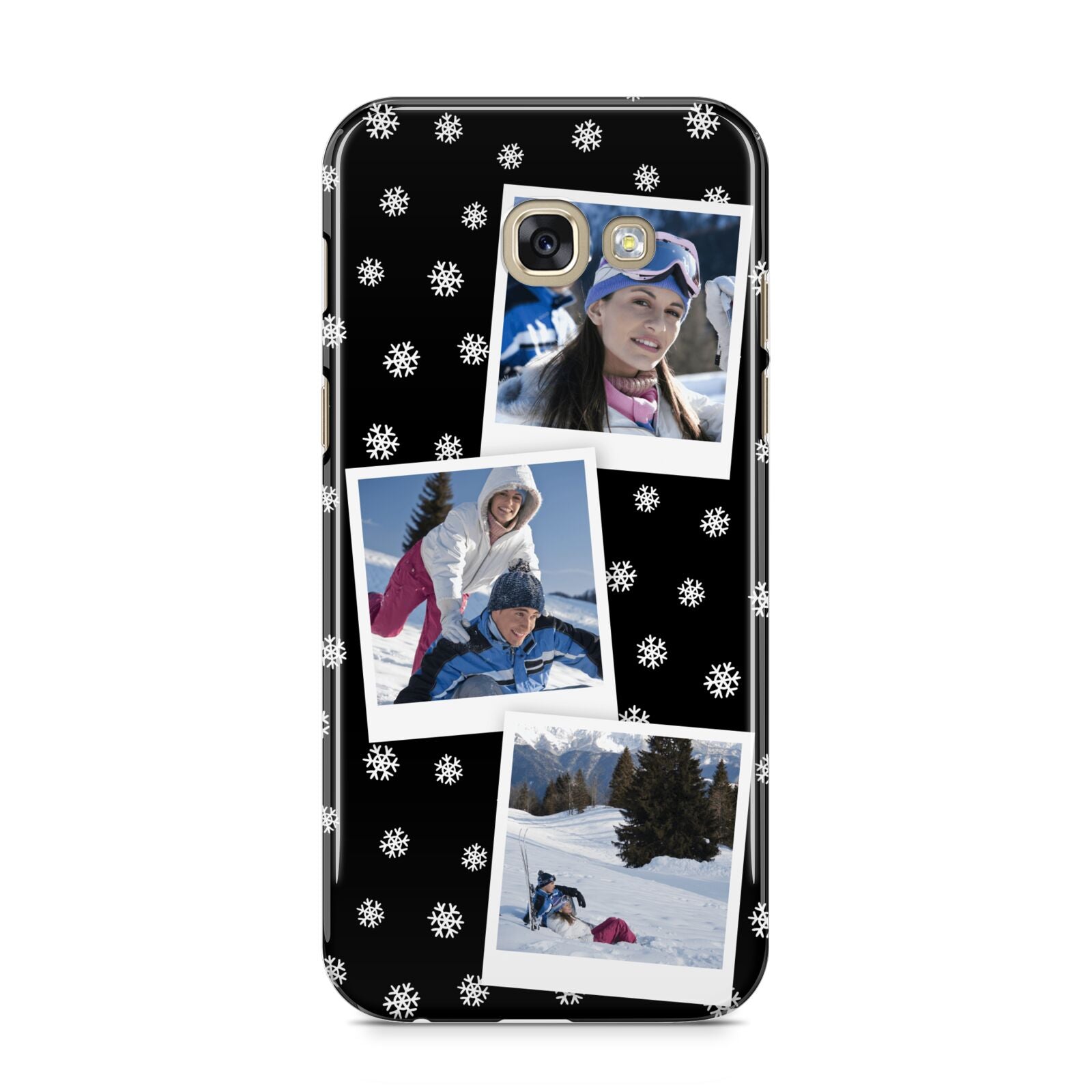 Christmas Three Photo Samsung Galaxy A5 2017 Case on gold phone