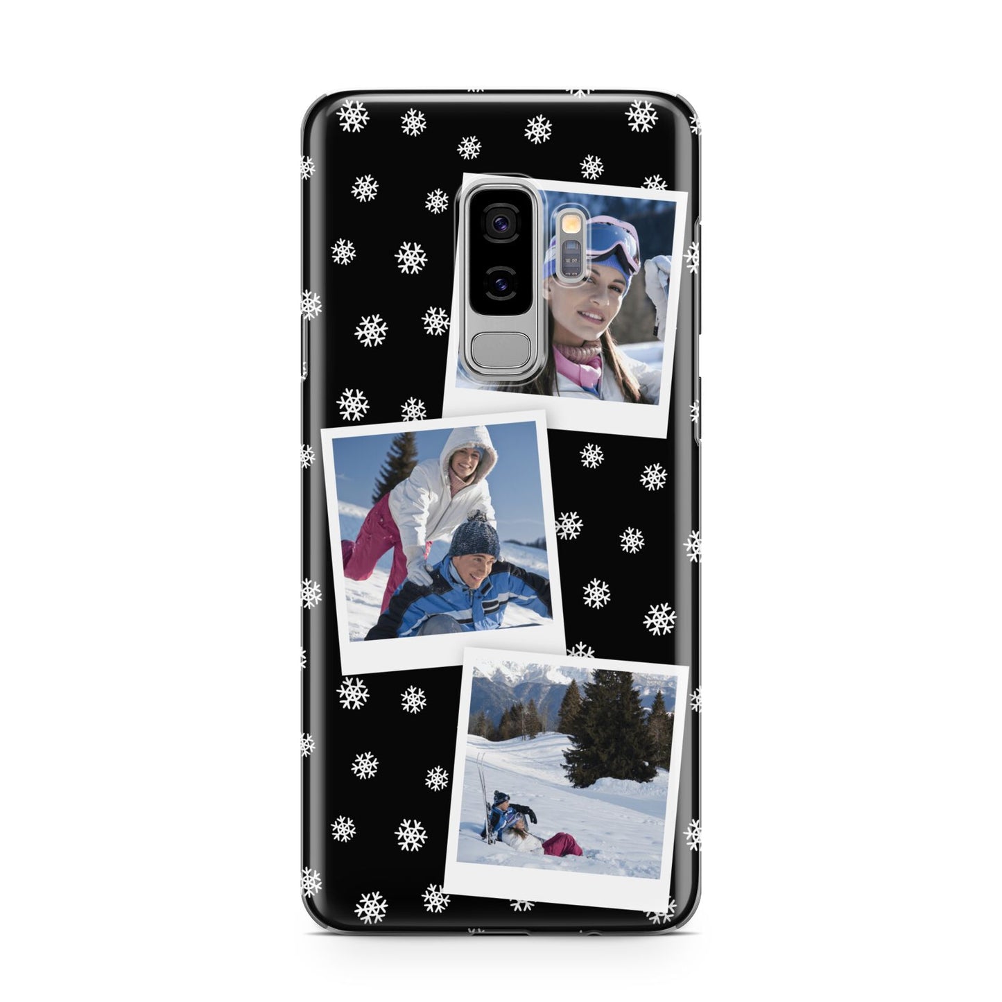 Christmas Three Photo Samsung Galaxy S9 Plus Case on Silver phone