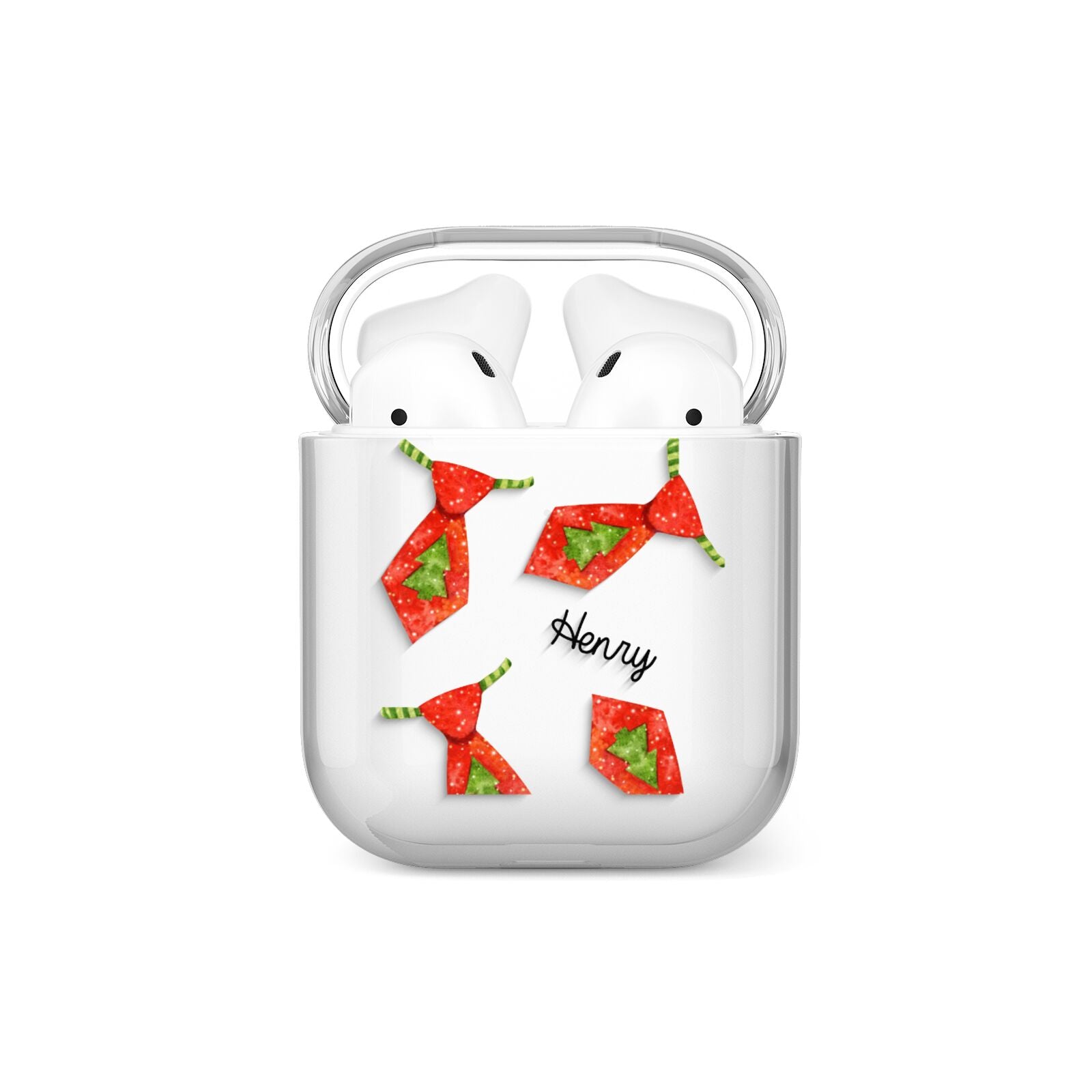 Christmas Tie Pattern AirPods Case