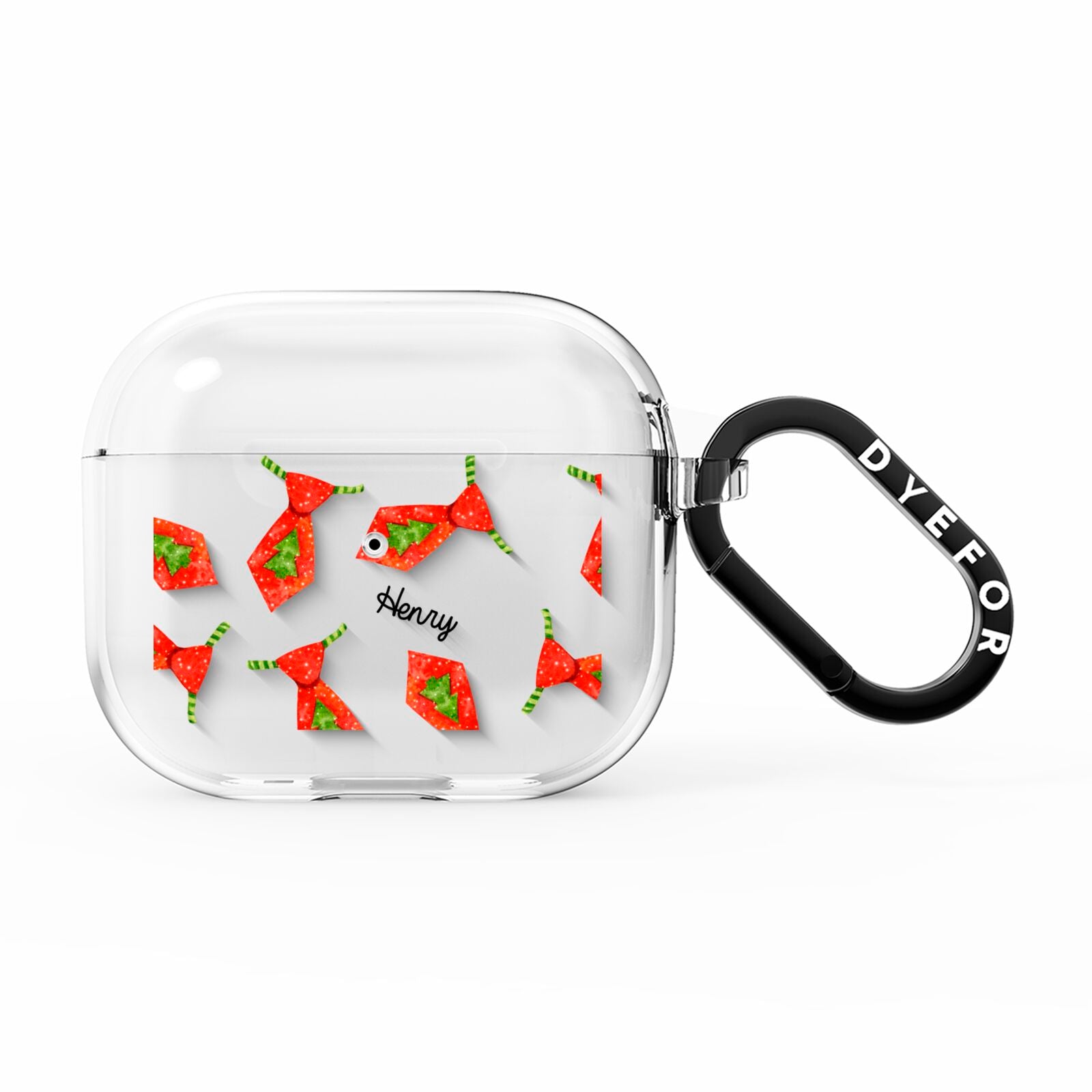 Christmas Tie Pattern AirPods Clear Case 3rd Gen